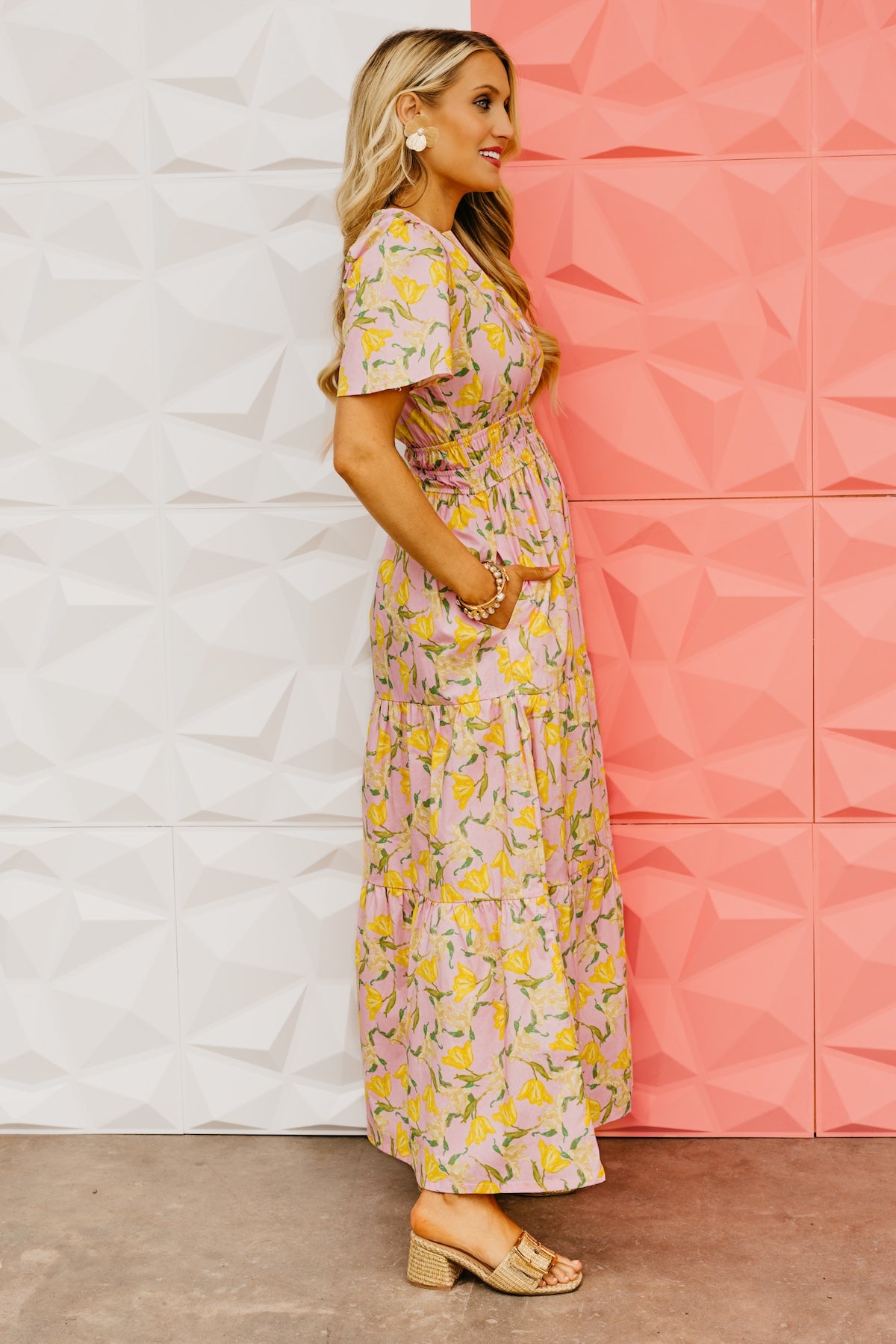 The Janie Woven Floral Maxi Dress