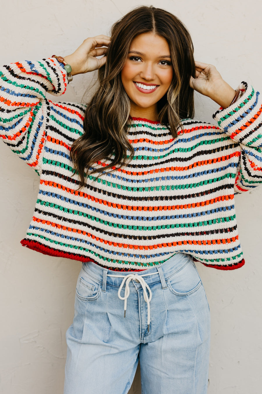 The Eliza Open Knit Sweater