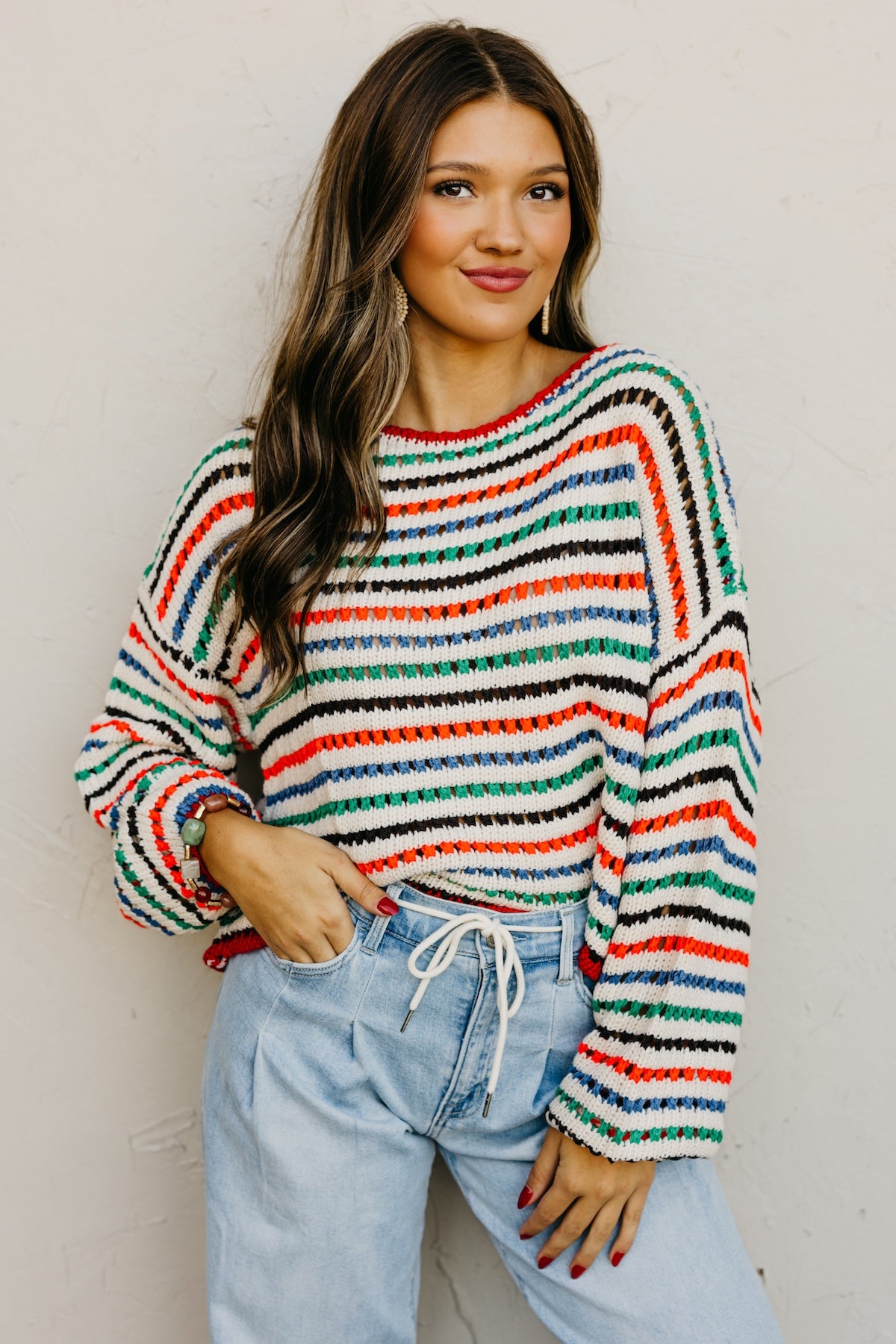 The Eliza Open Knit Sweater