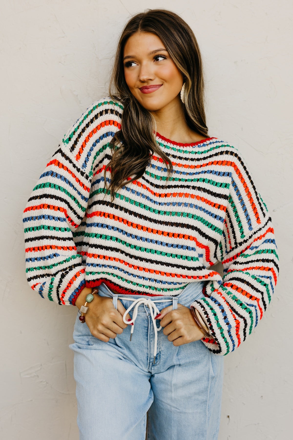 The Eliza Open Knit Sweater
