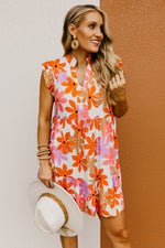 The Faye Floral Ruffle Sleeve Mini Dress