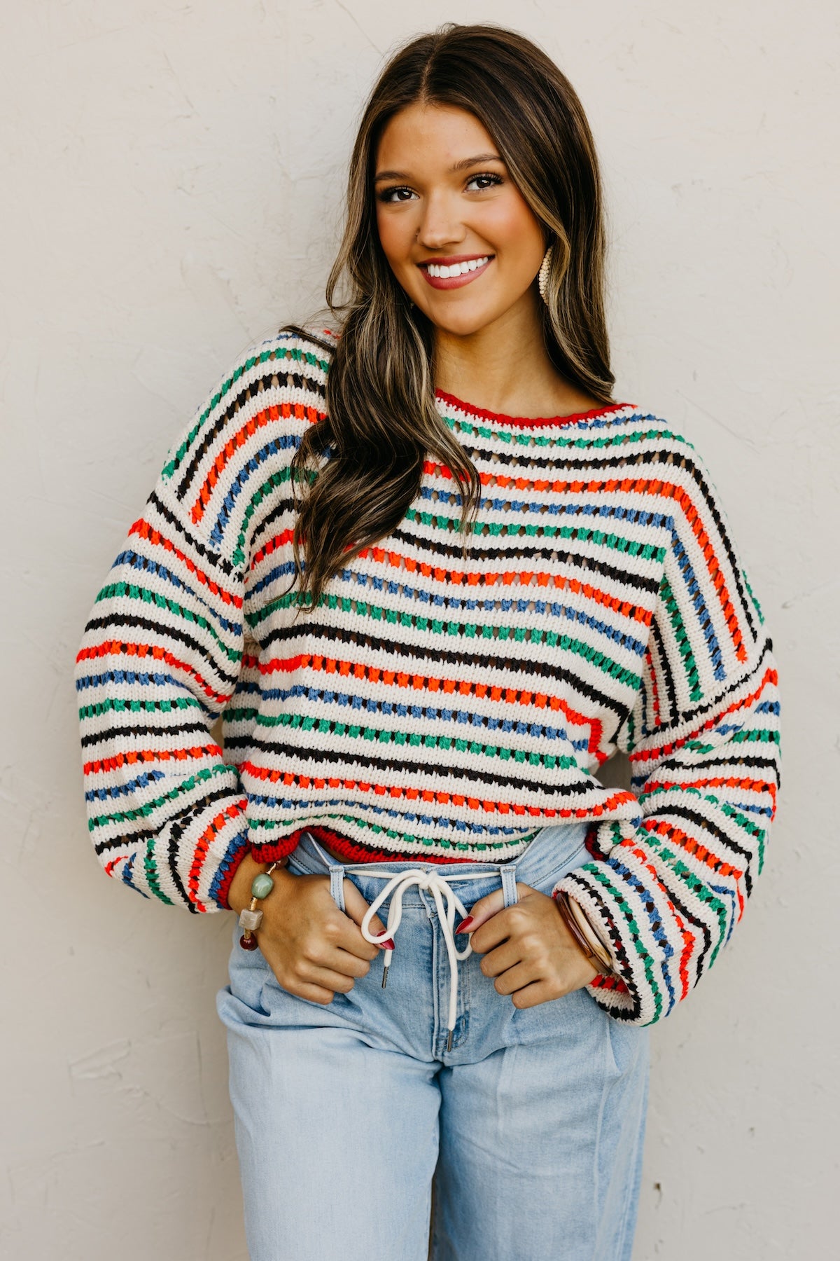 The Eliza Open Knit Sweater