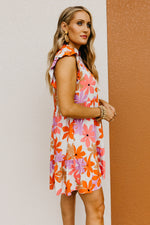 The Faye Floral Ruffle Sleeve Mini Dress