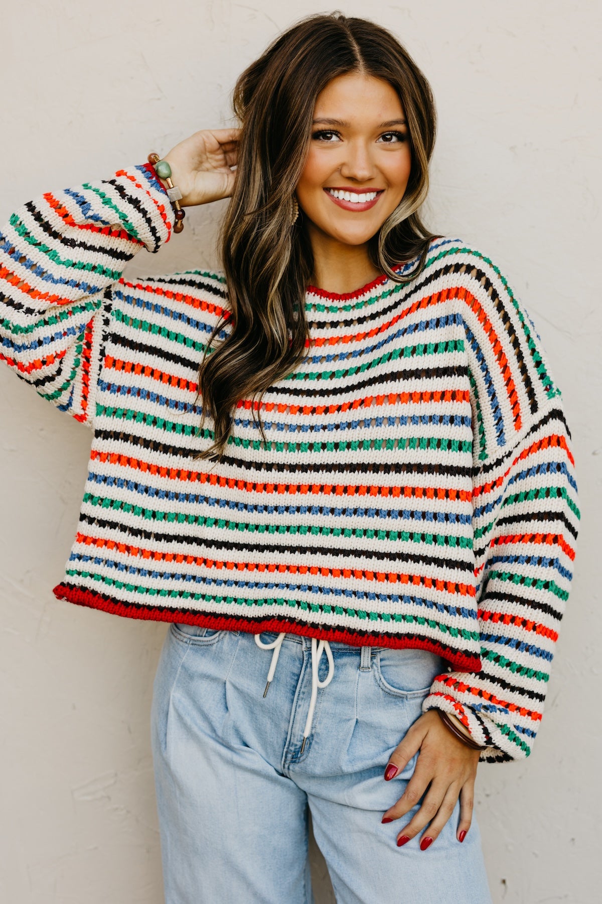 The Eliza Open Knit Sweater