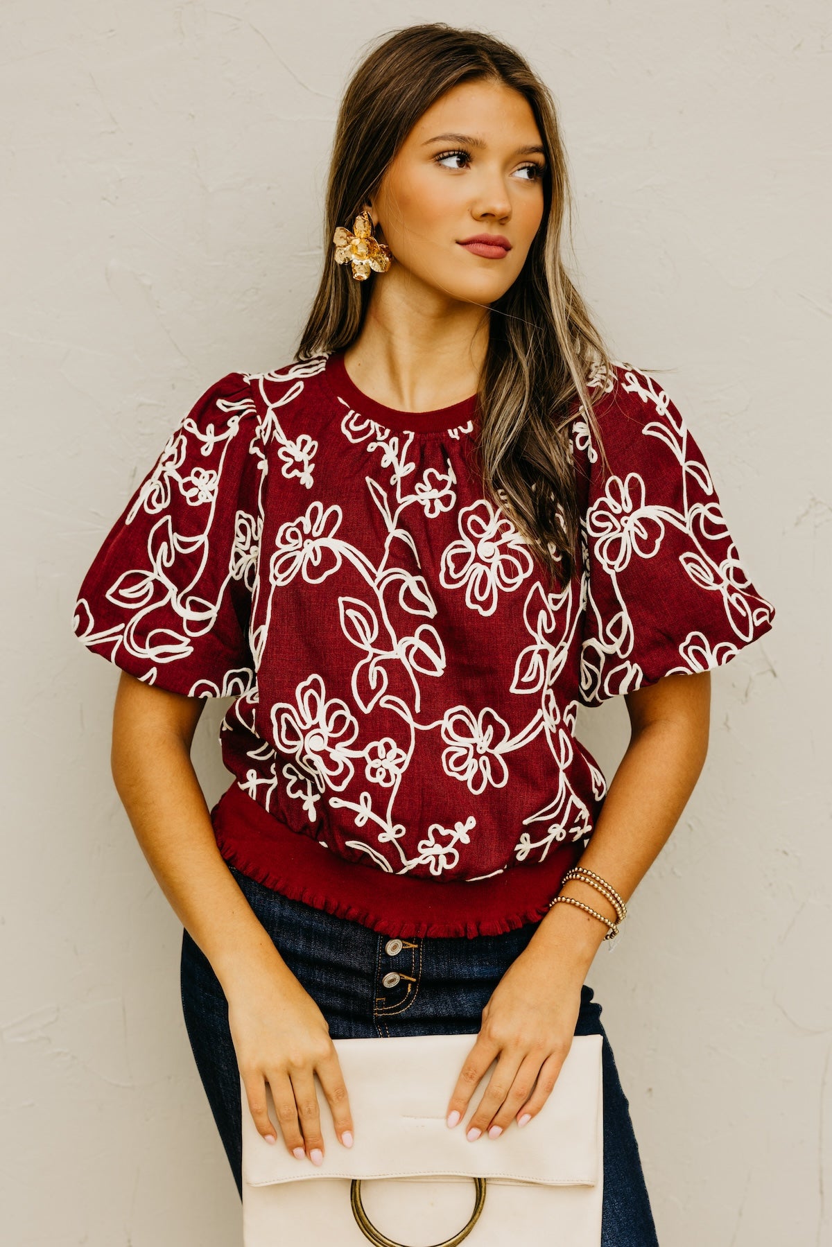 The Carl Floral Embroidered Top