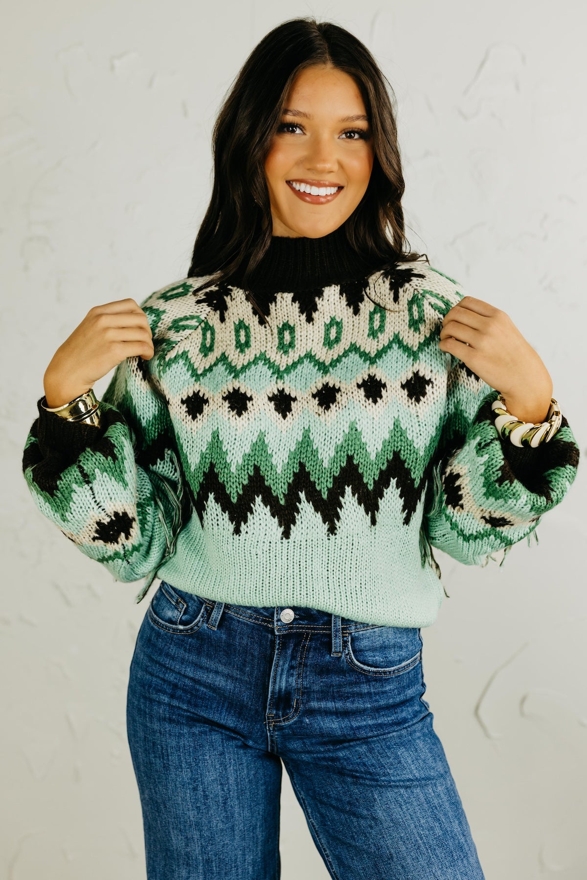 The Parker Nordic Fringe Sweater