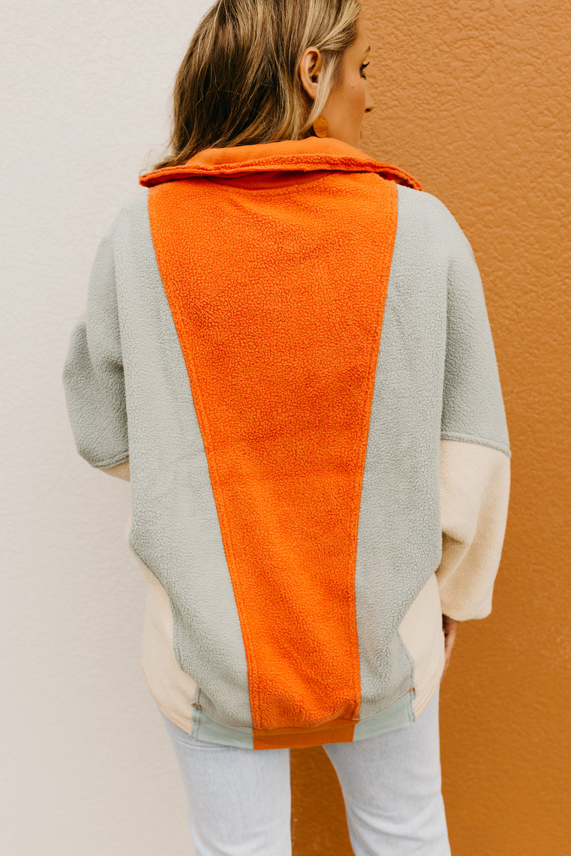 The Adrienne Color Block Fleece Pullover