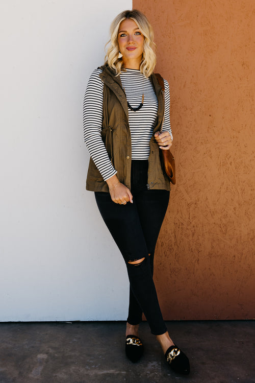 The Marla Sleeveless Utility Jacket