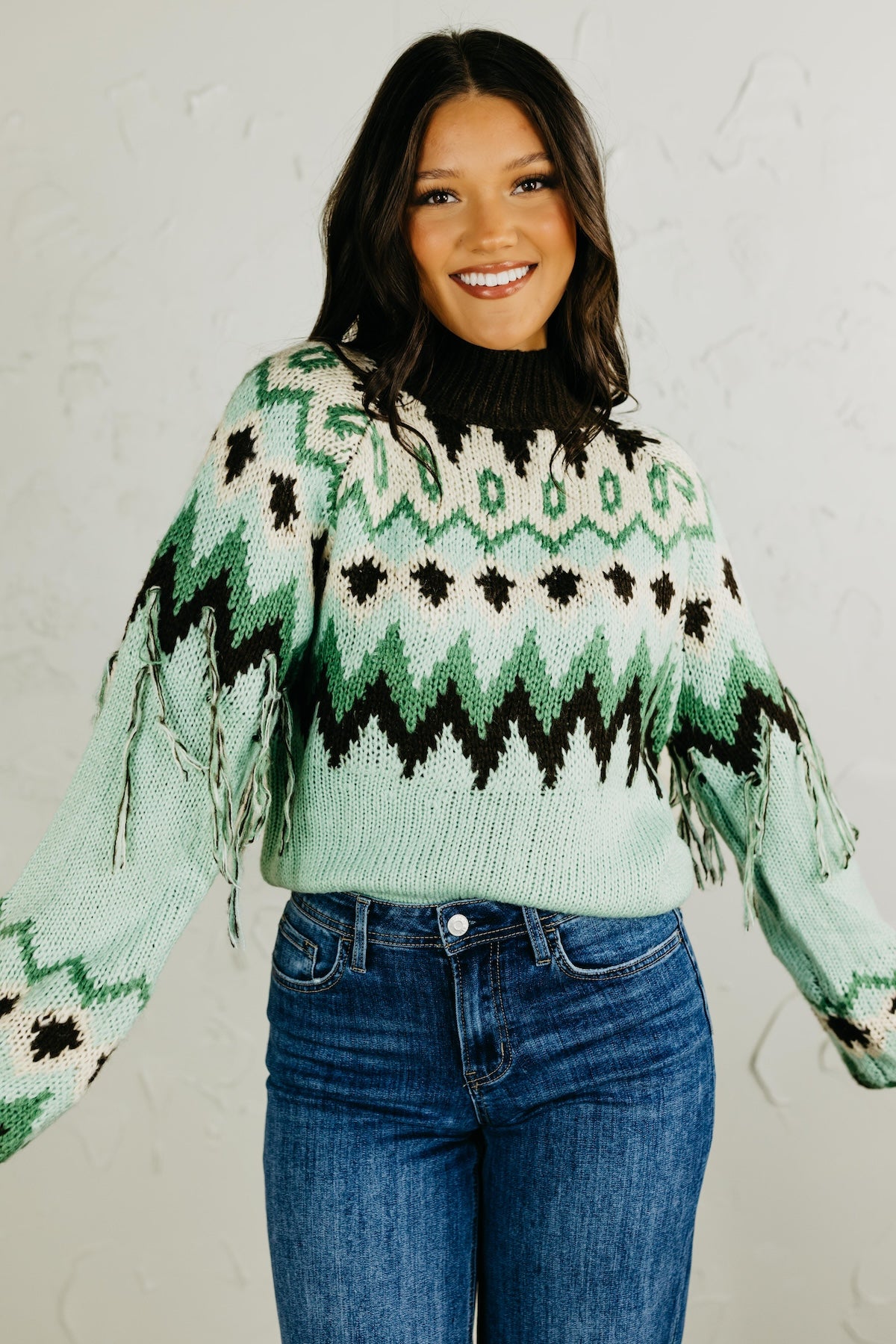 The Parker Nordic Fringe Sweater