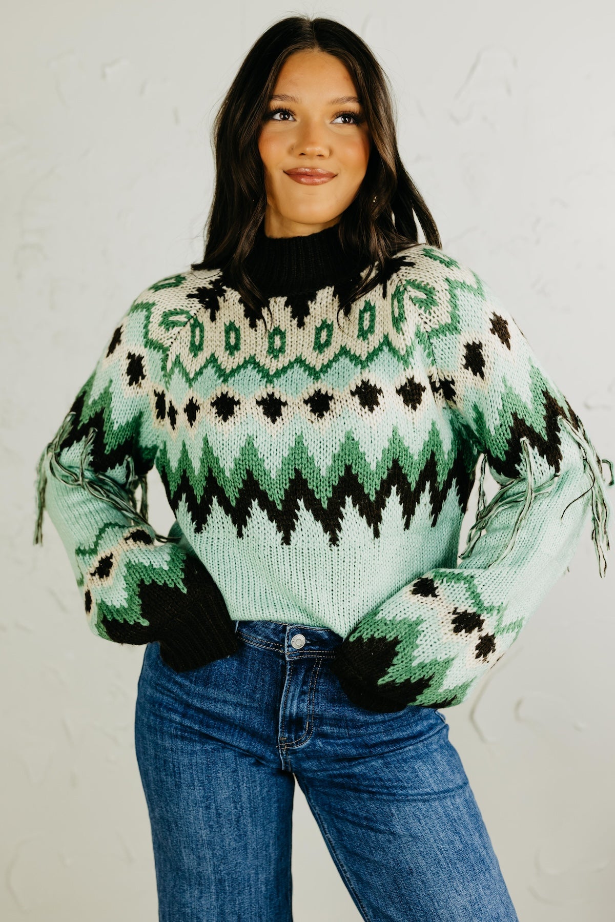 The Parker Nordic Fringe Sweater