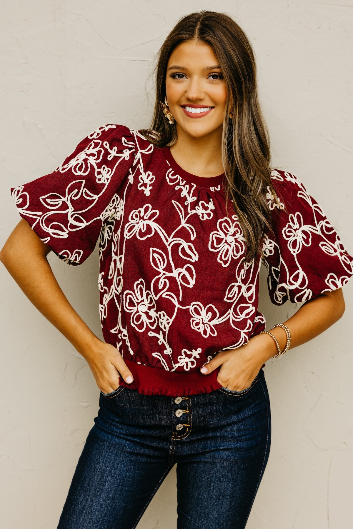 The Carl Floral Embroidered Top