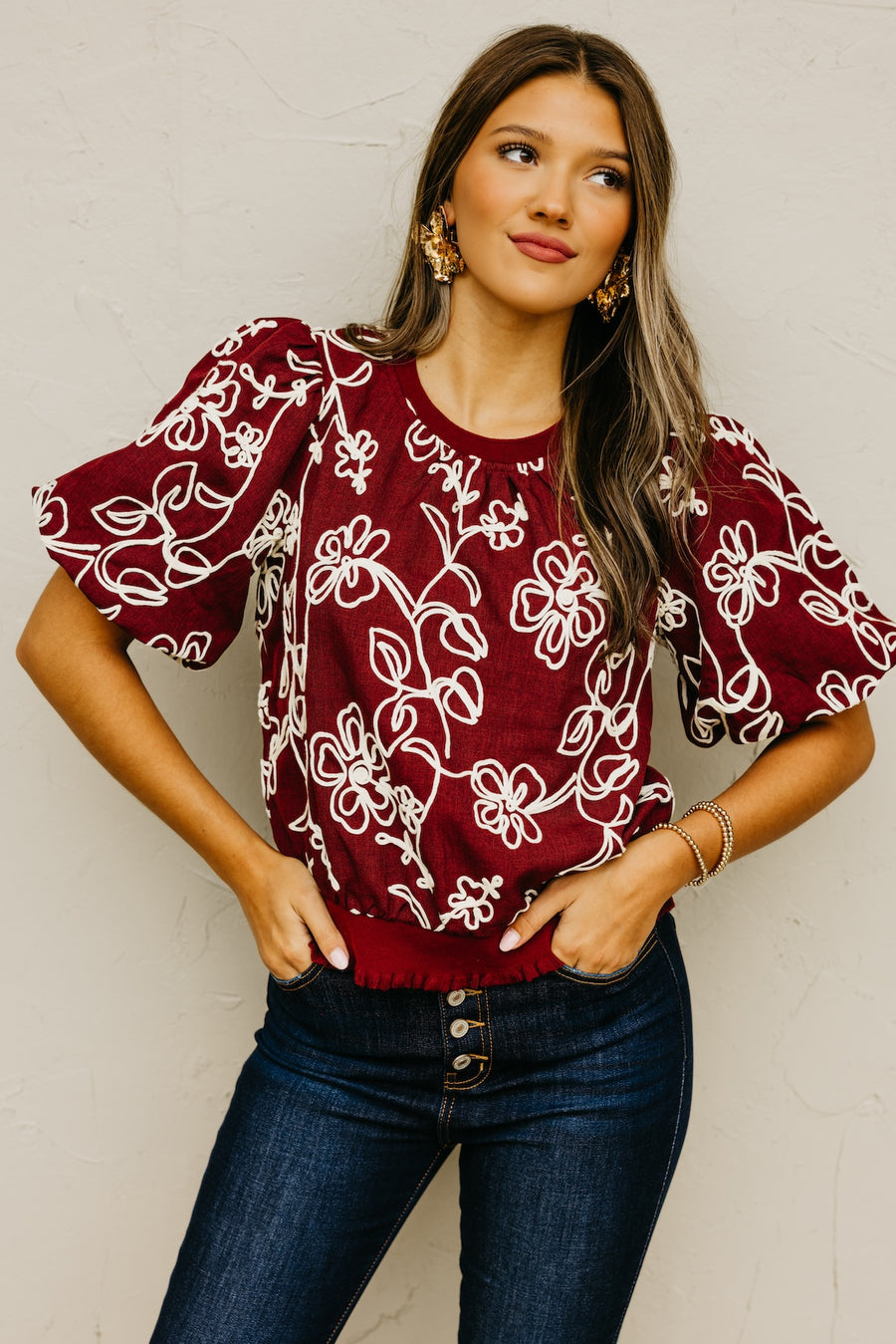 The Carl Floral Embroidered Top