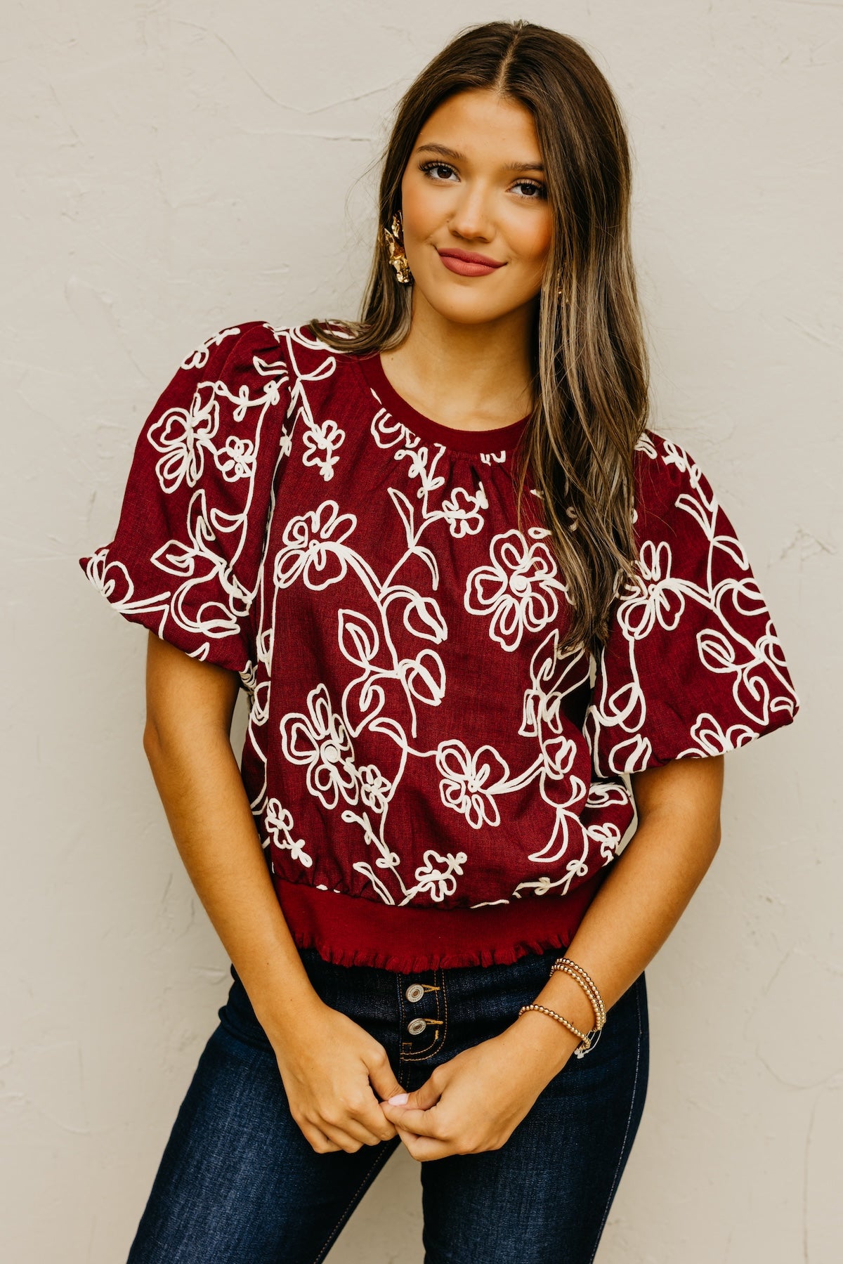 The Carl Floral Embroidered Top