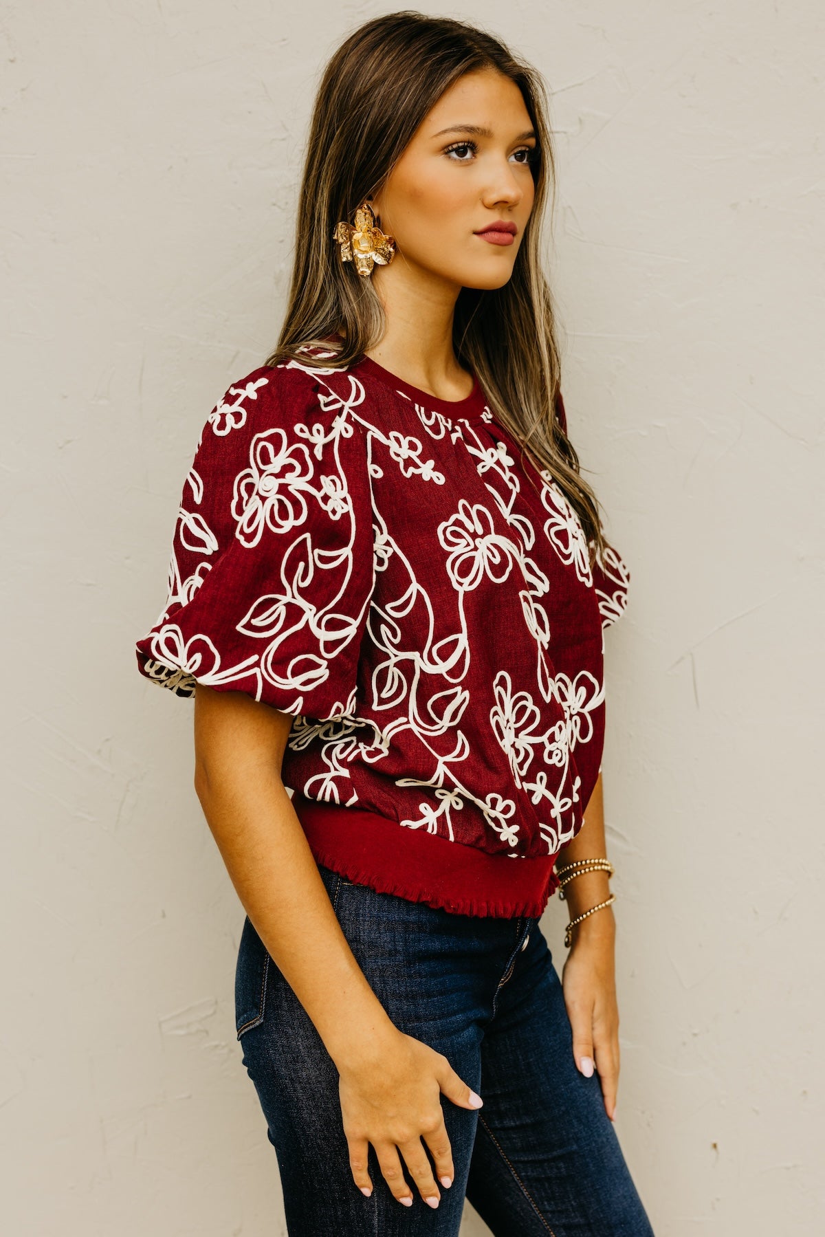 The Carl Floral Embroidered Top