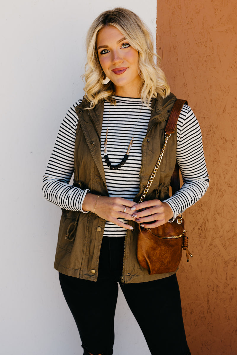 The Marla Sleeveless Utility Jacket