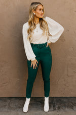 The Reina Sequin Balloon Sleeve Top