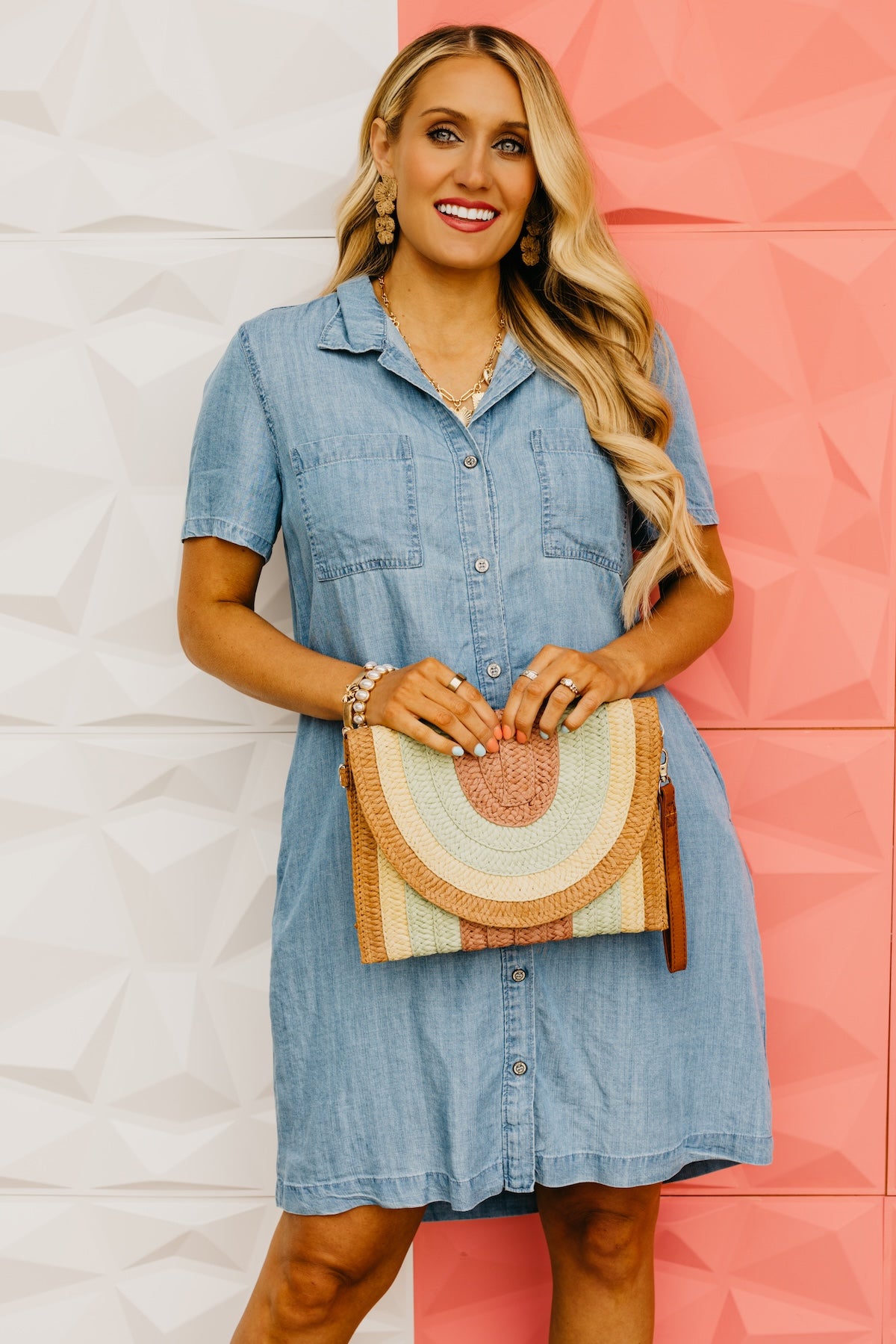 The Zara Chambray Mini Shirt Dress