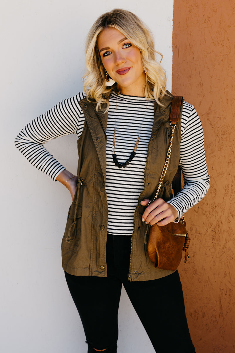 The Marla Sleeveless Utility Jacket