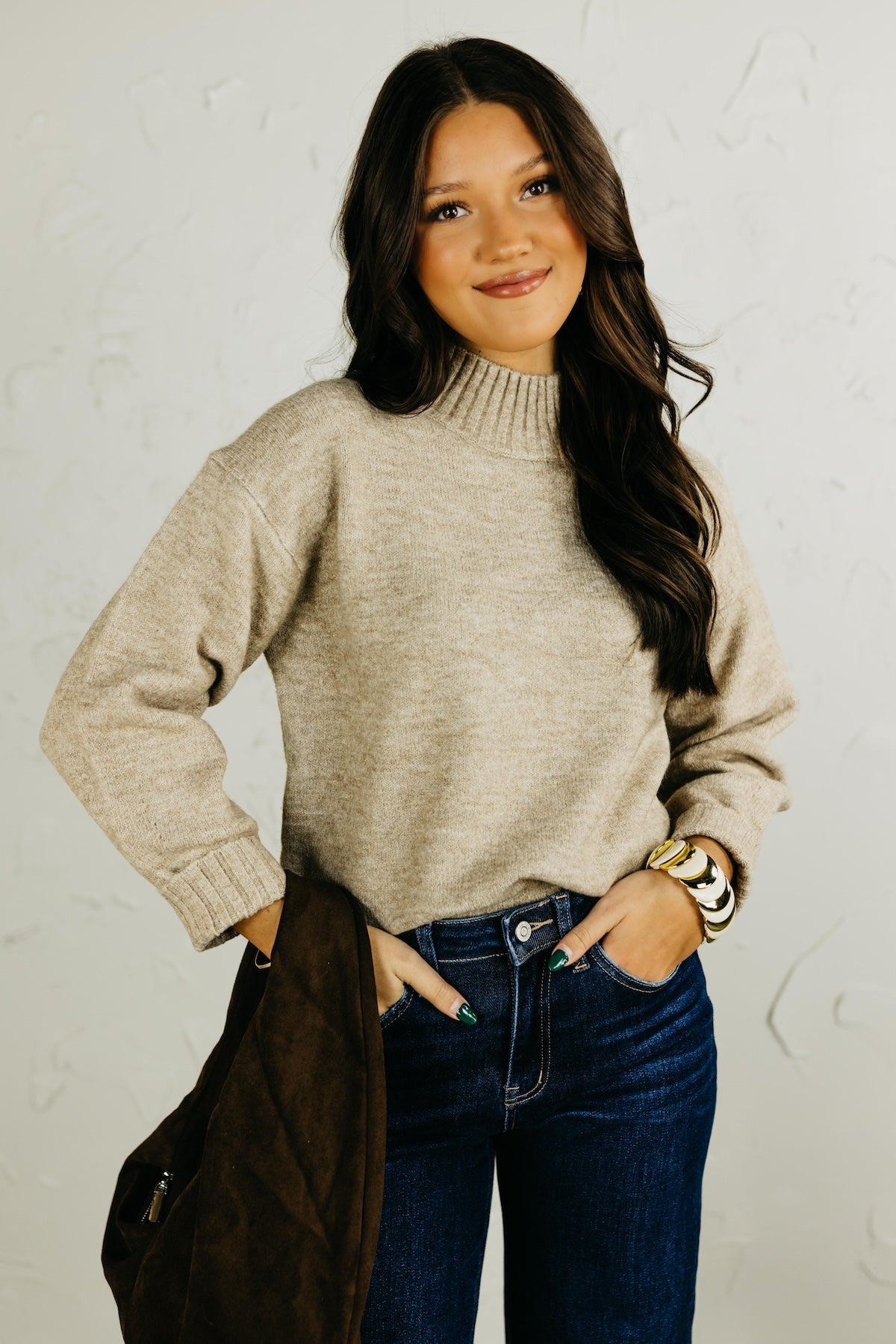 The Vivian Mock Neck Sweater