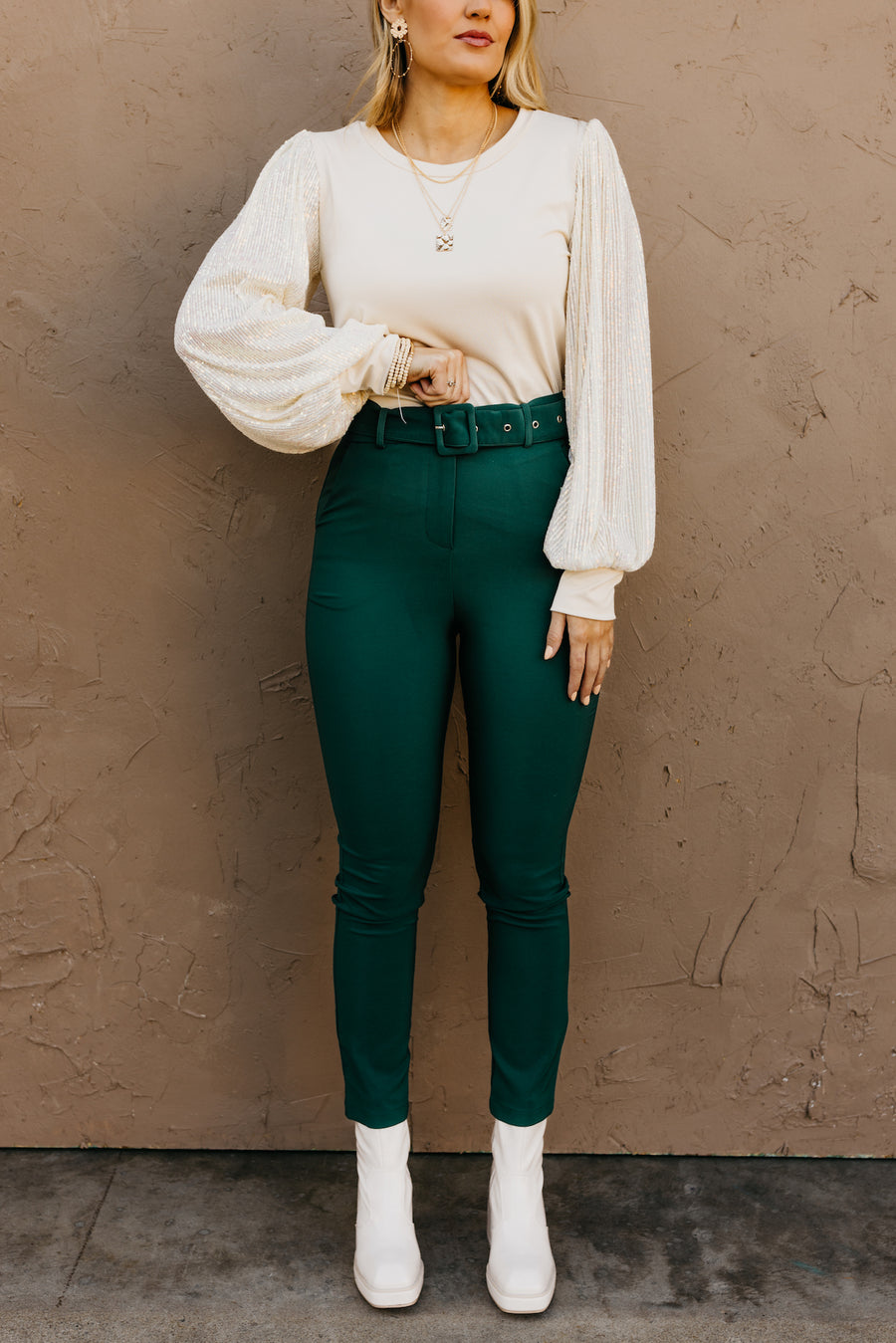 The King Belted Trouser Pants by  - FINAL SALE