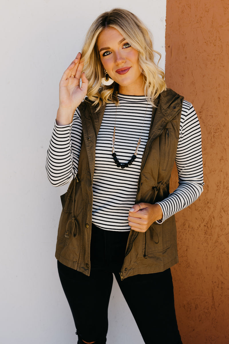 The Marla Sleeveless Utility Jacket