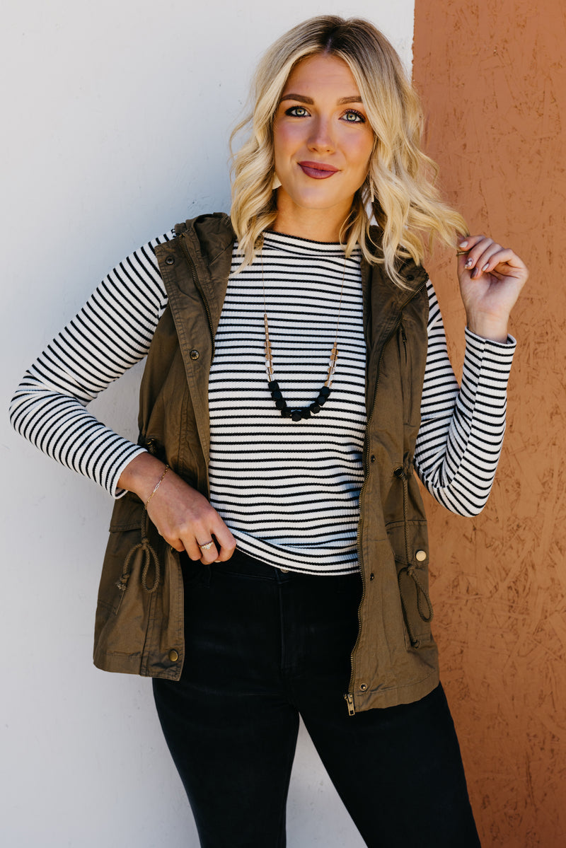 The Marla Sleeveless Utility Jacket