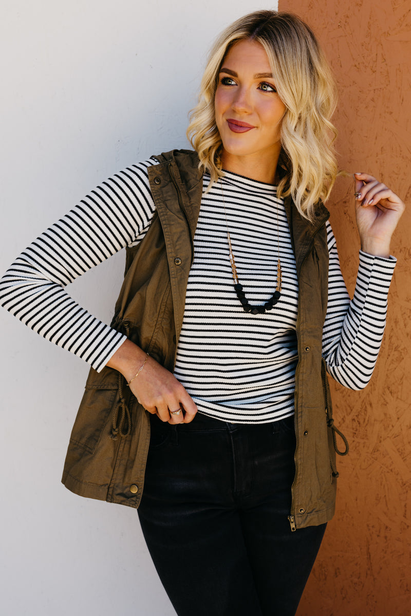 The Marla Sleeveless Utility Jacket
