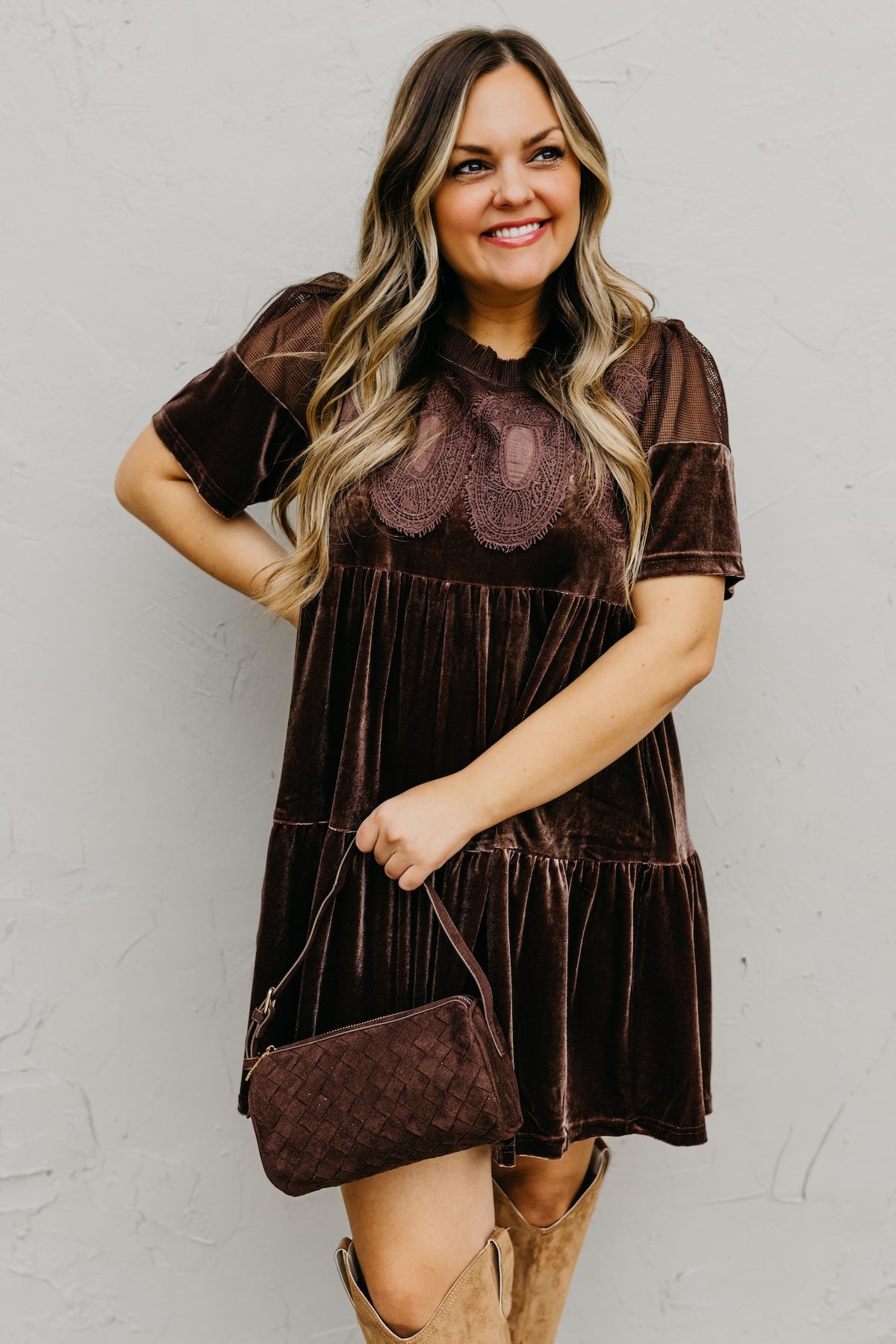 The Raine Contrast Sheer Mesh Dress