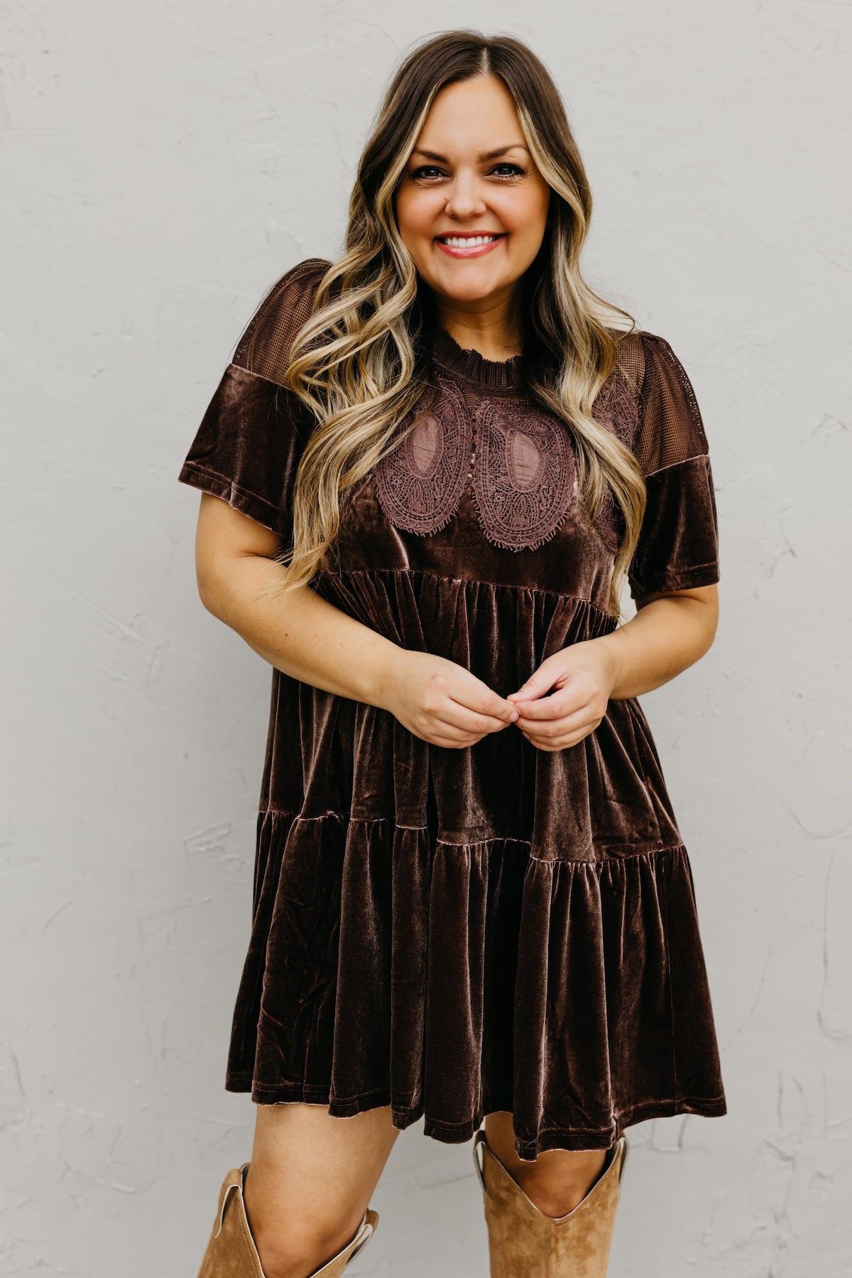 The Raine Contrast Sheer Mesh Dress