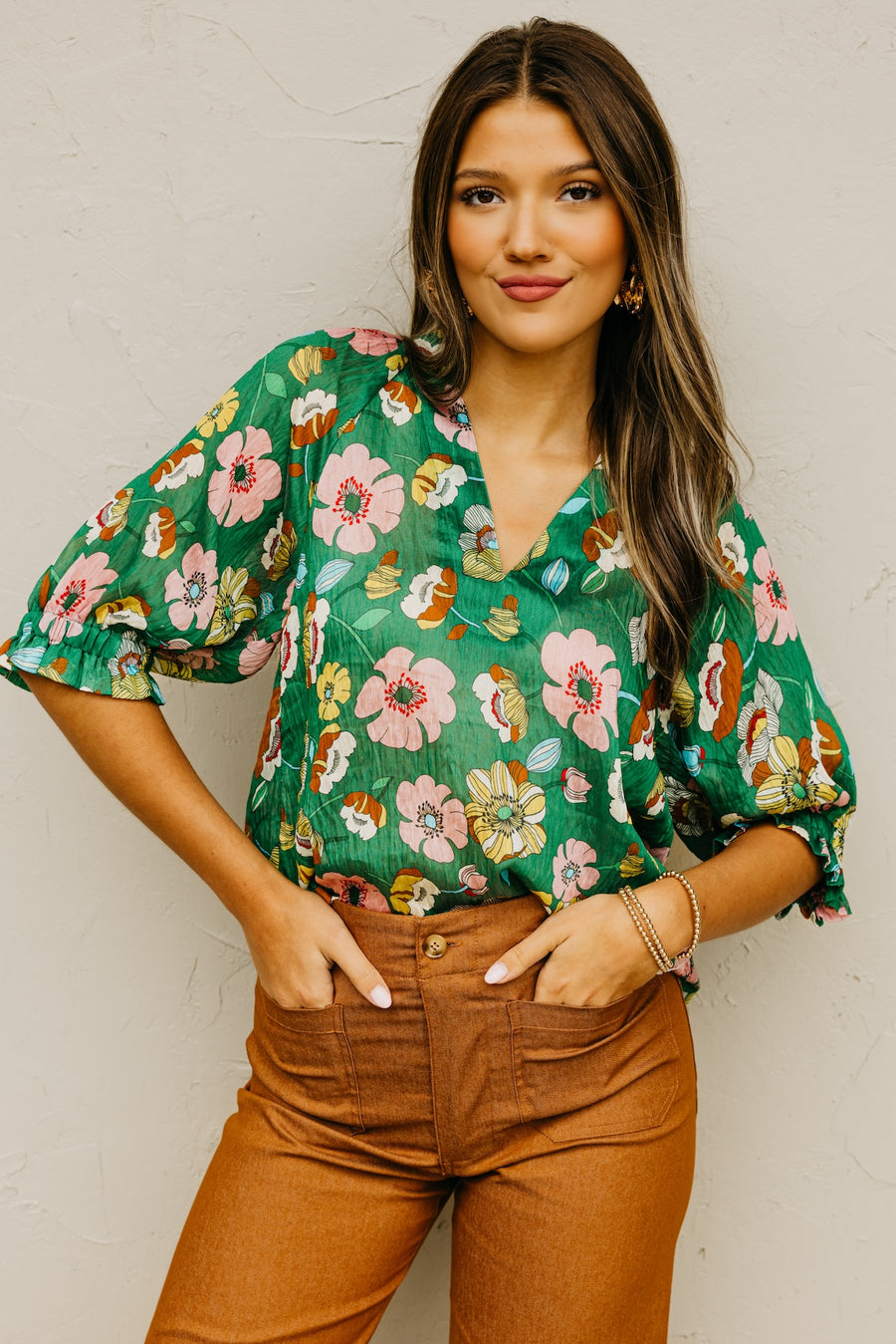 The Nelson Floral Top