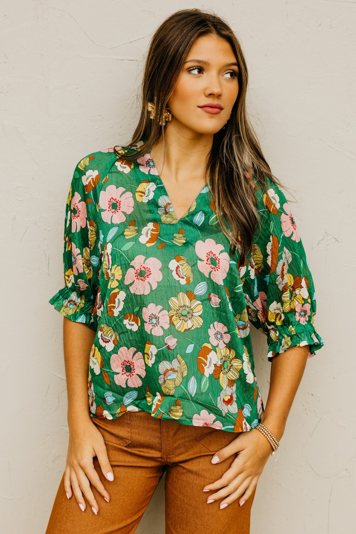The Nelson Floral Top
