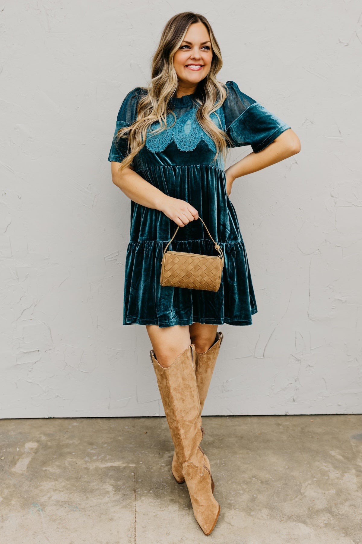 The Raine Contrast Sheer Mesh Dress
