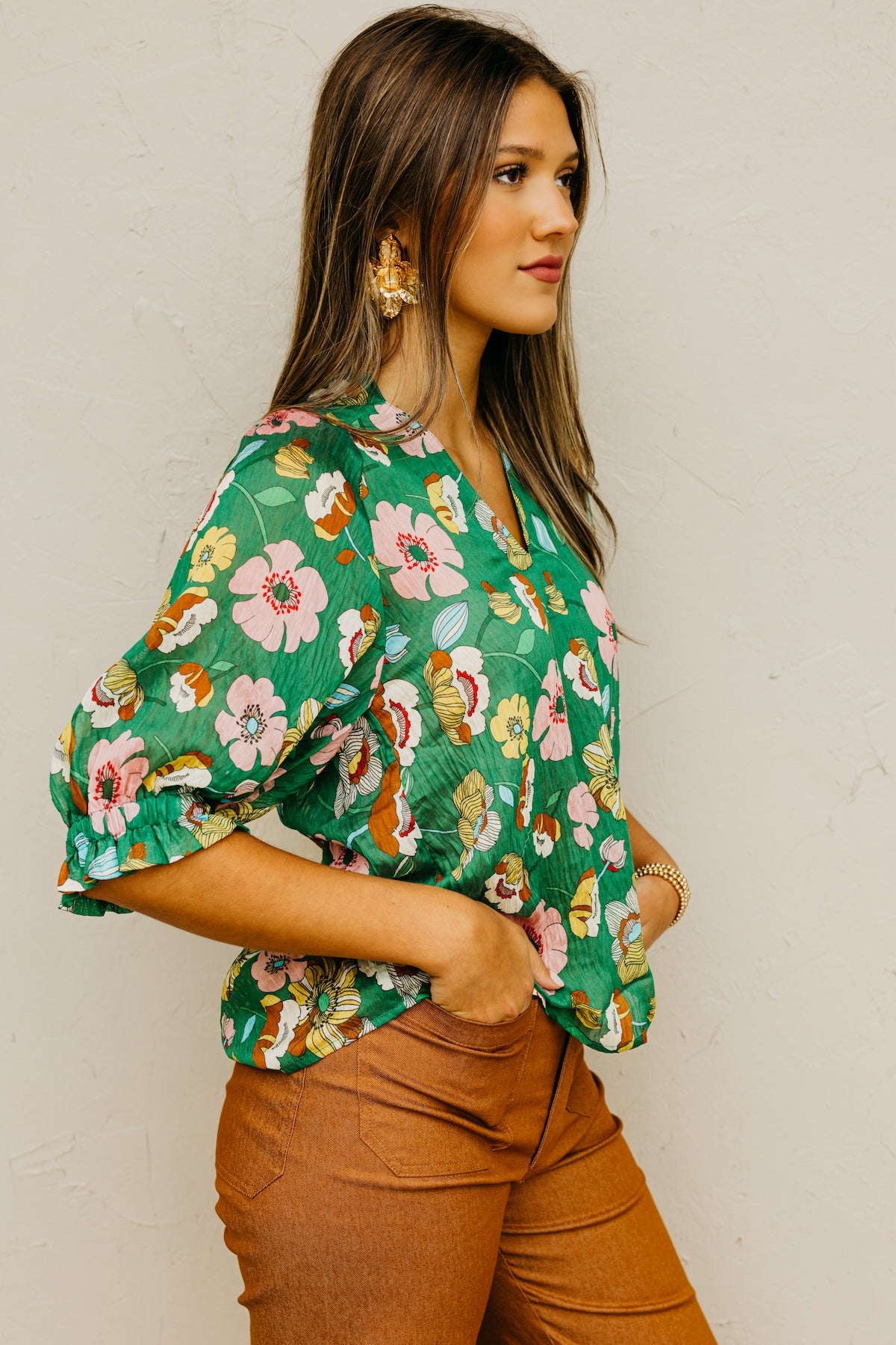 The Nelson Floral Top