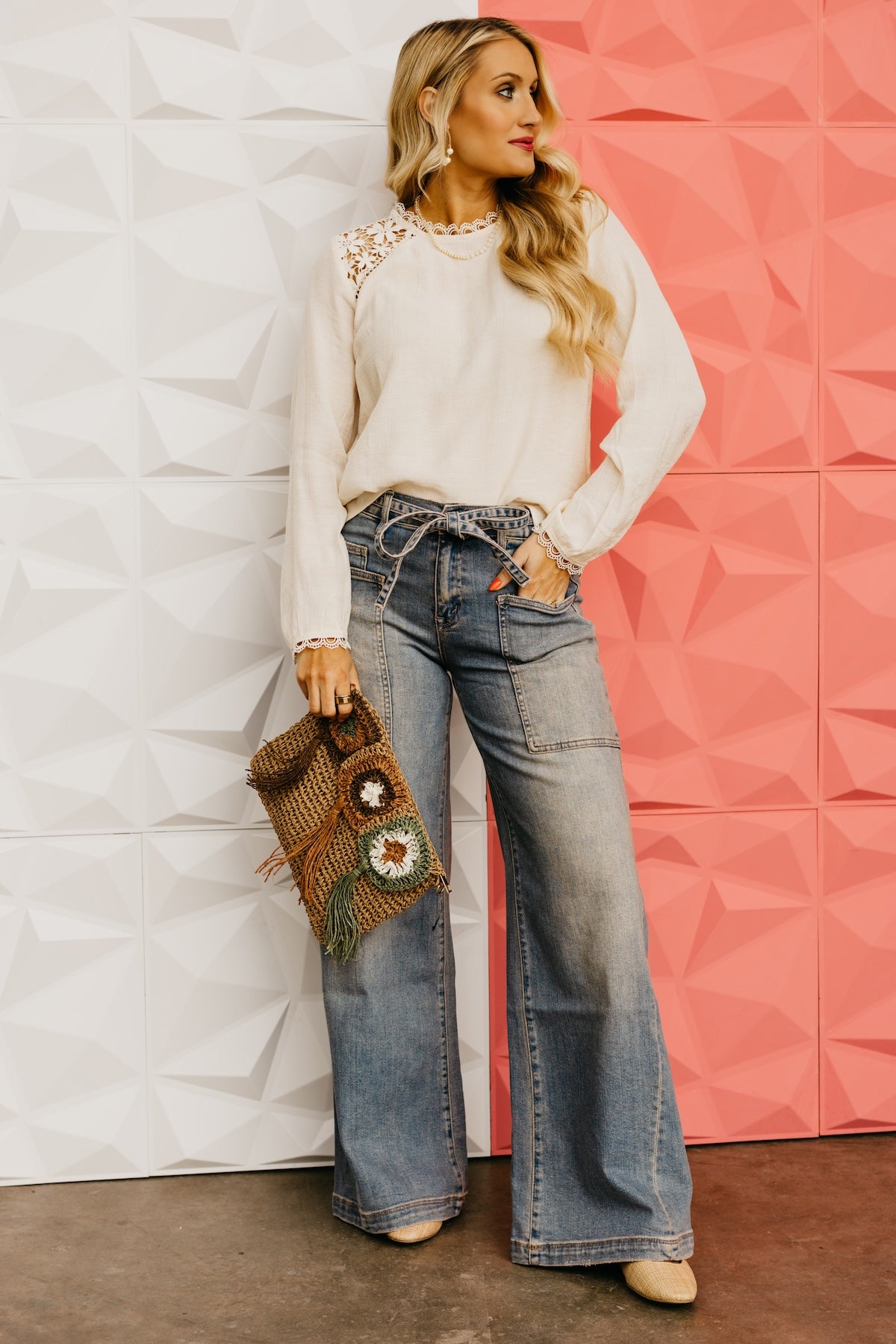 The Julissa Scallop Lace Hem Top