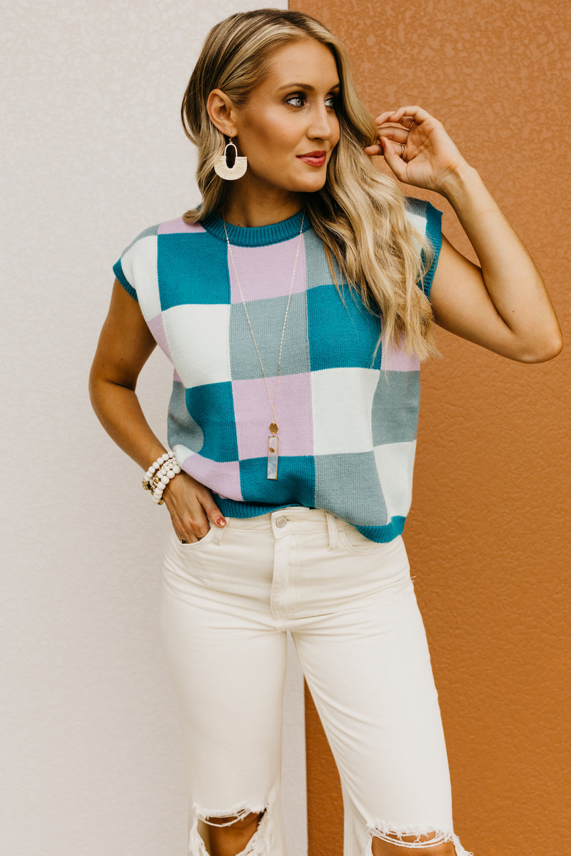 The Kinsley Checkered Sweater