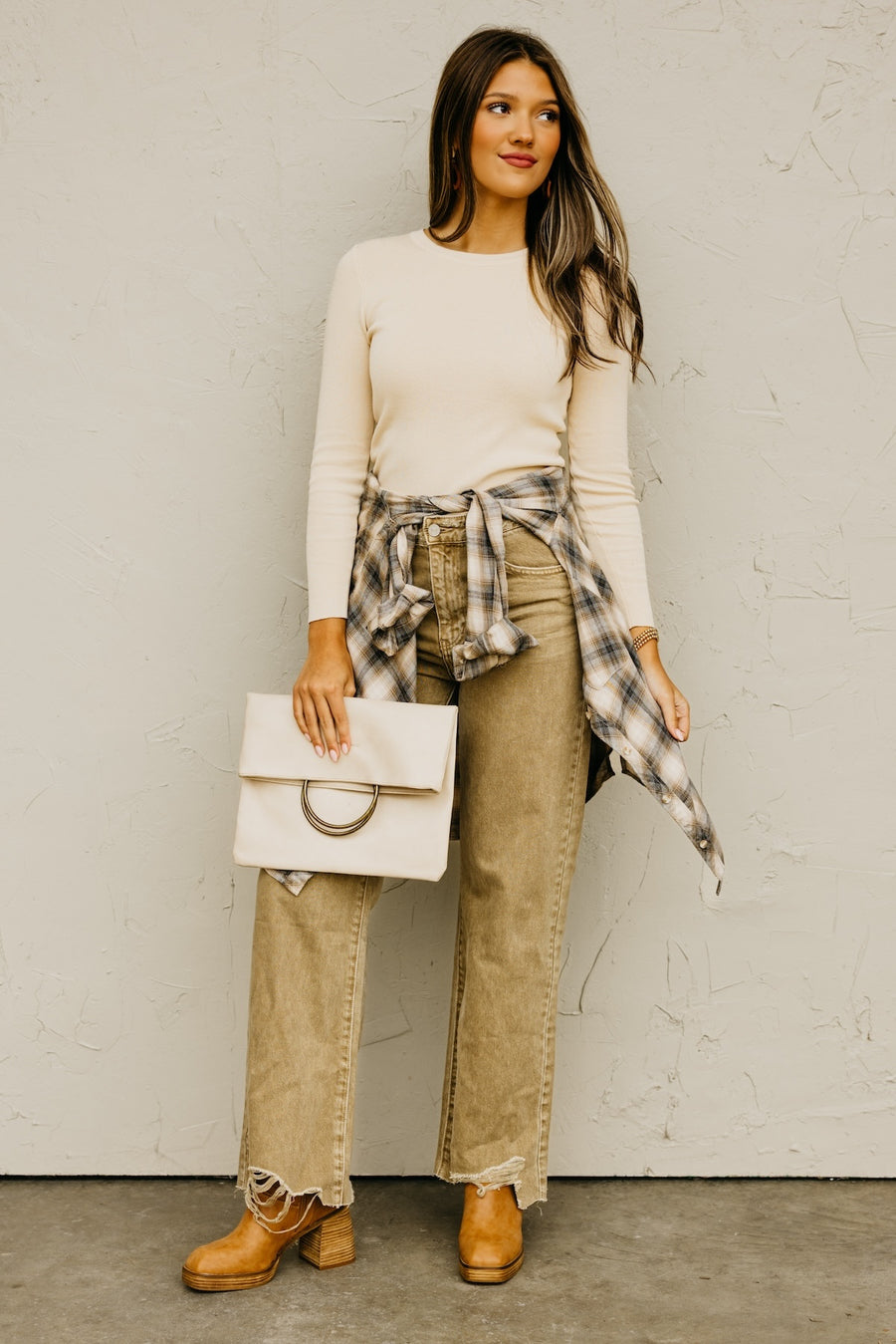 The Addilynn Crew Neck Long Sleeve Knit Top