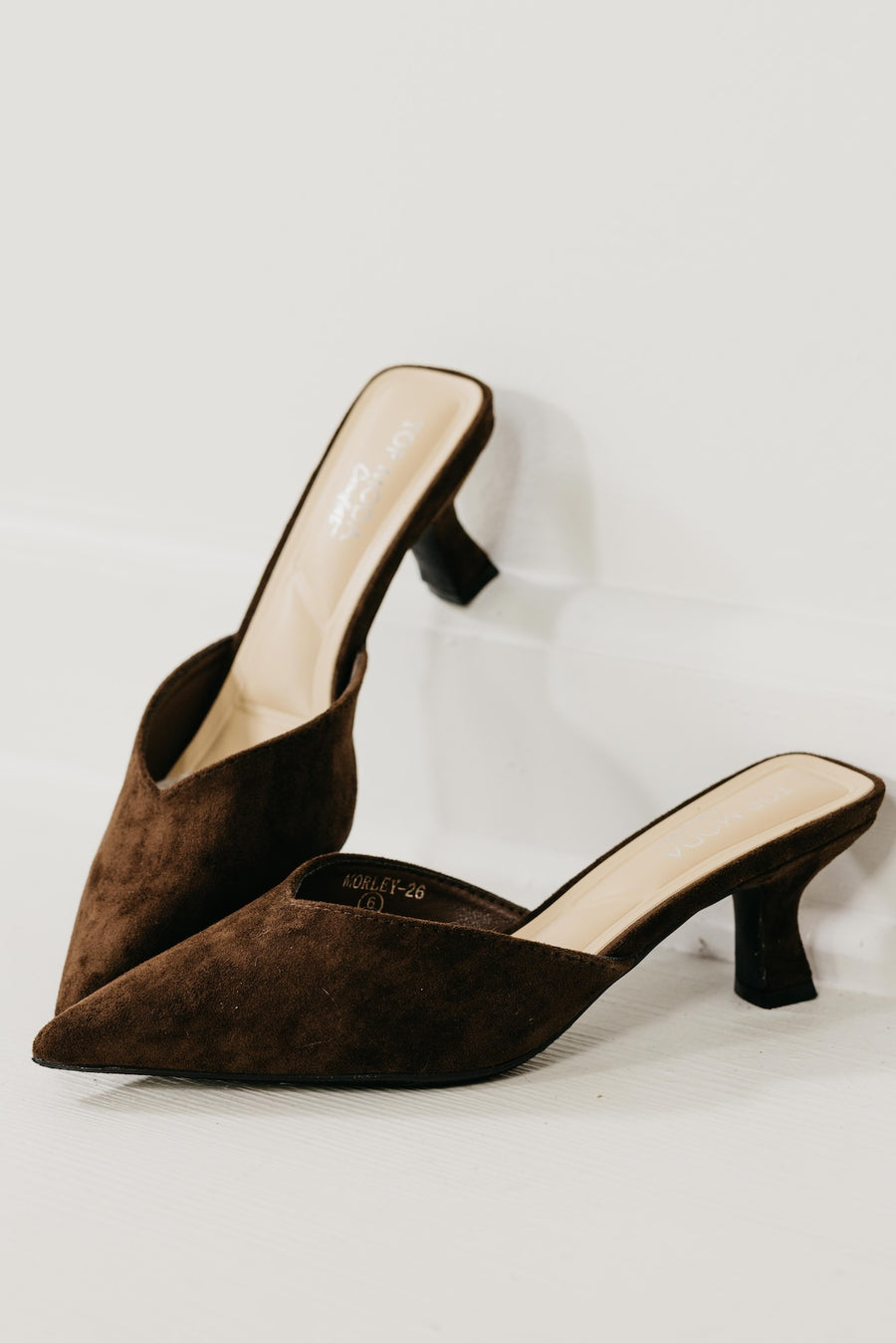 The Morley Felt Kitten Heels