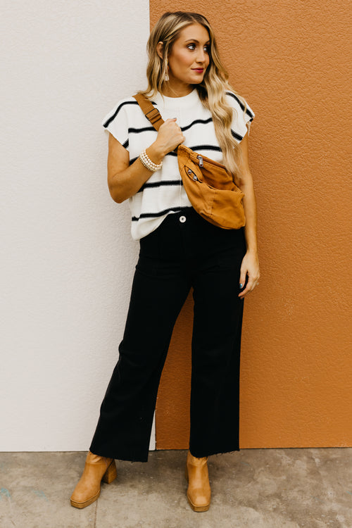 The Brenda Striped Sleeveless Sweater