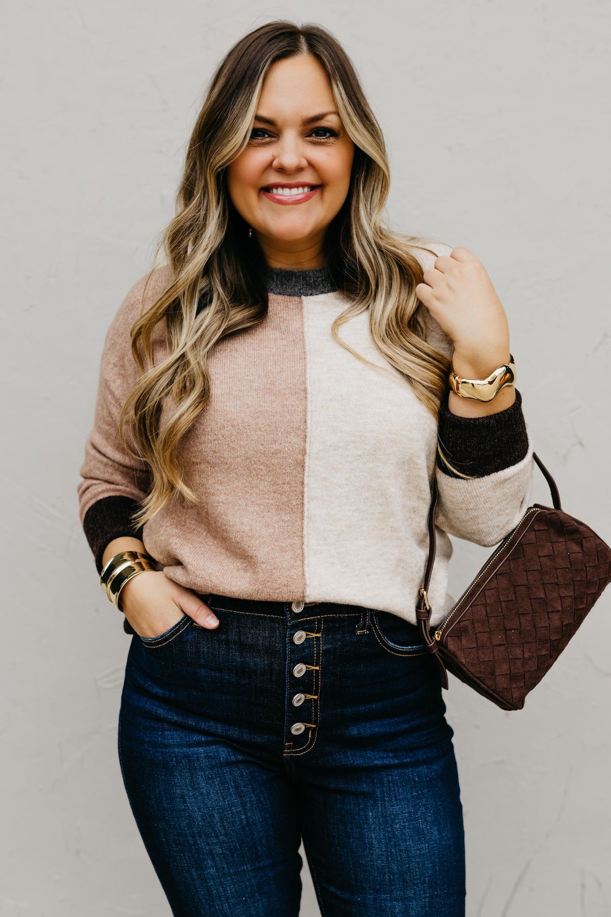 The Wendi Colorblock Knit Sweater