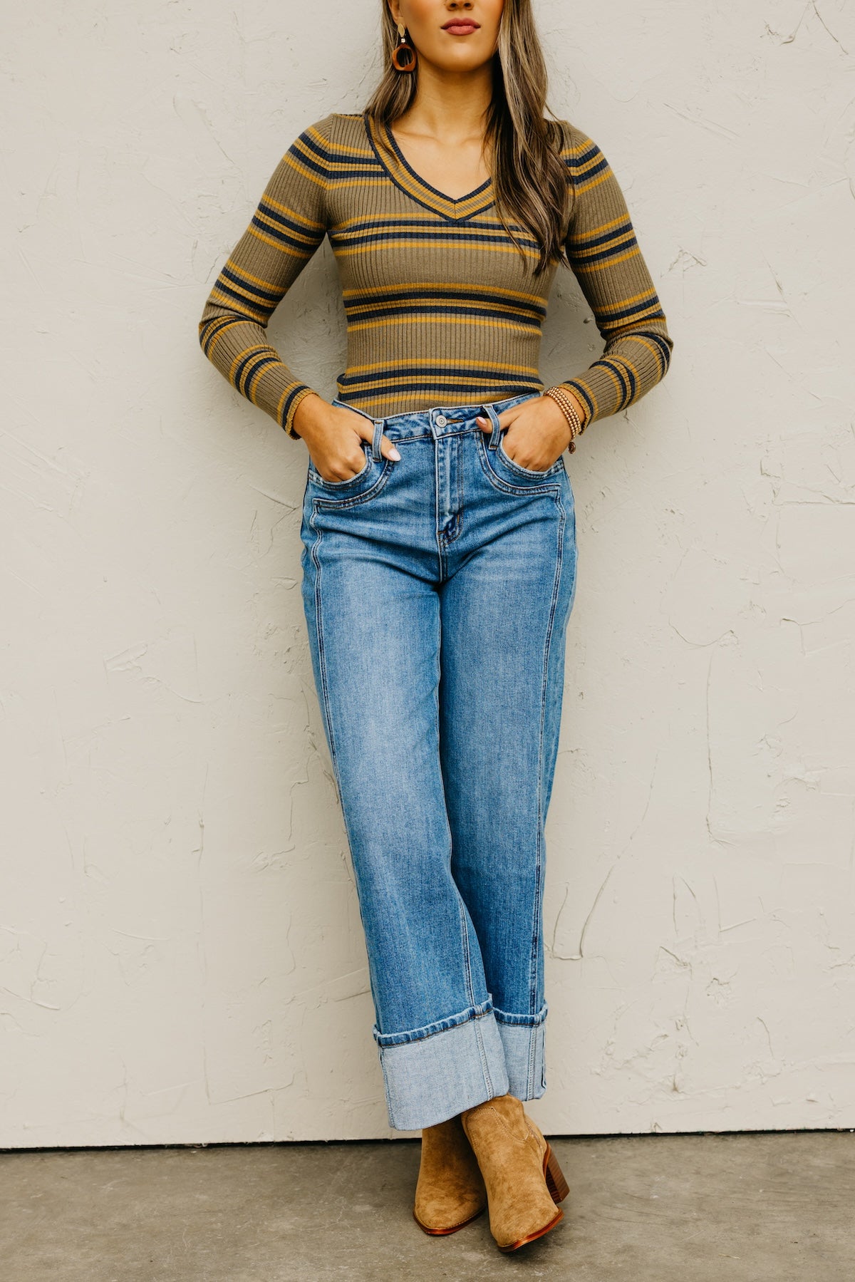 Flying Monkey | The Joysome Baggy Wide Leg Cuffed Denim
