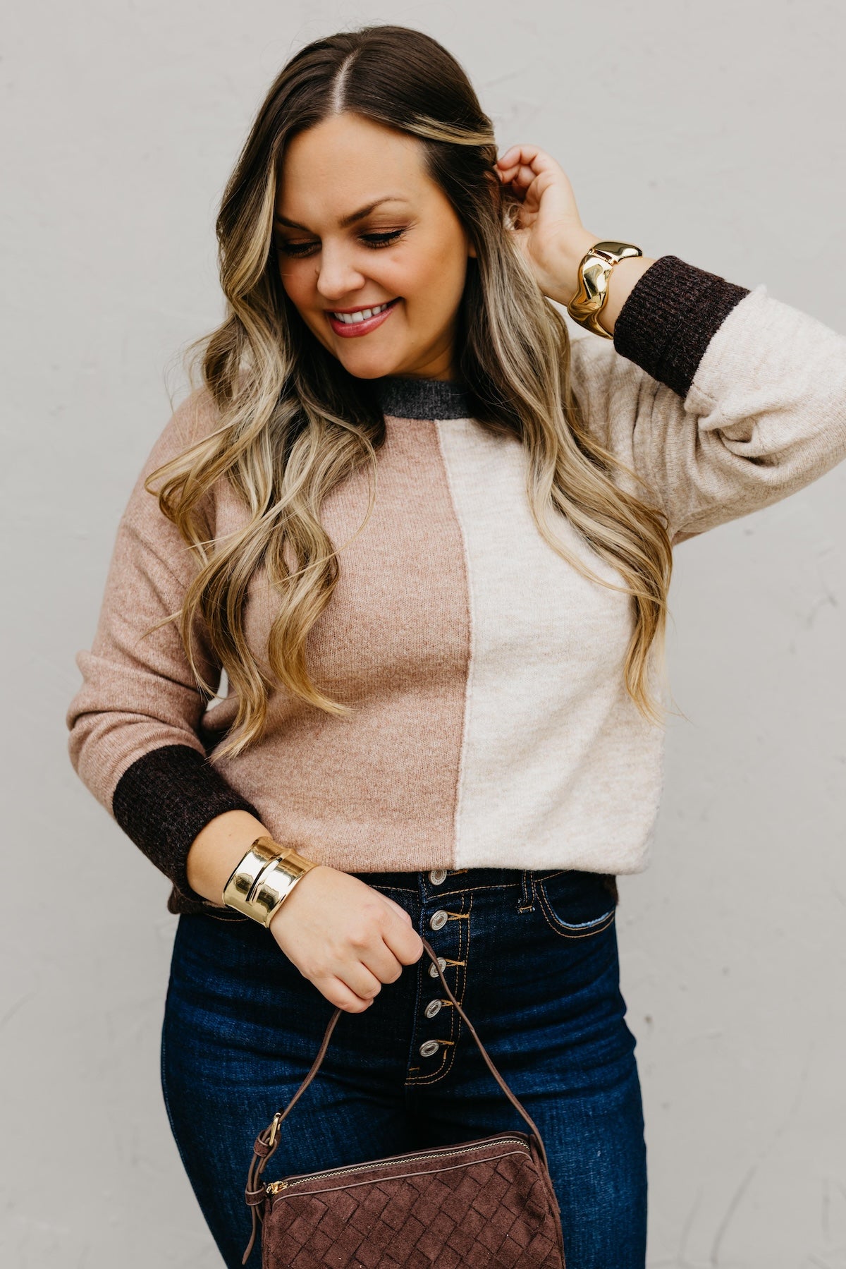 The Wendi Colorblock Knit Sweater