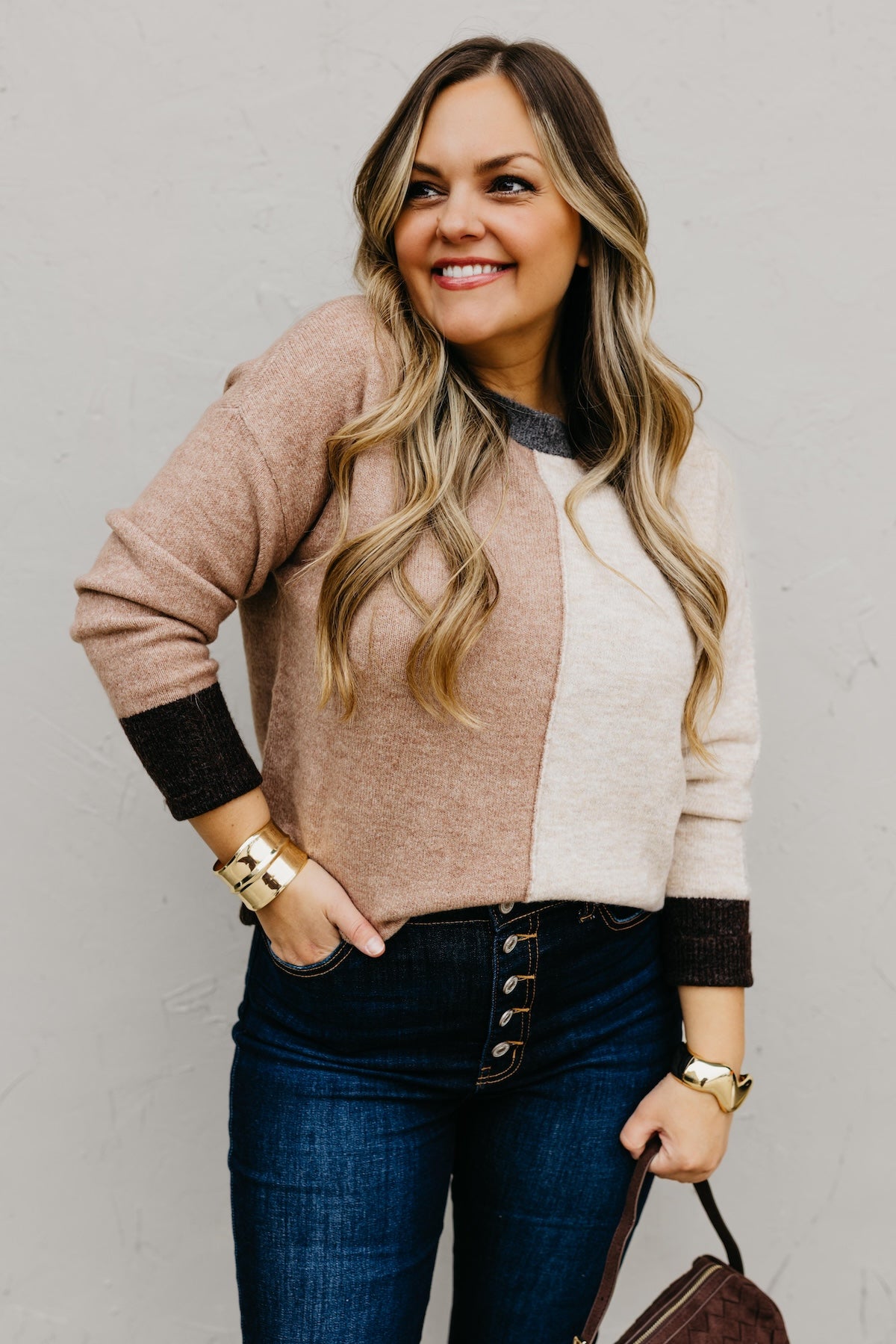 The Wendi Colorblock Knit Sweater