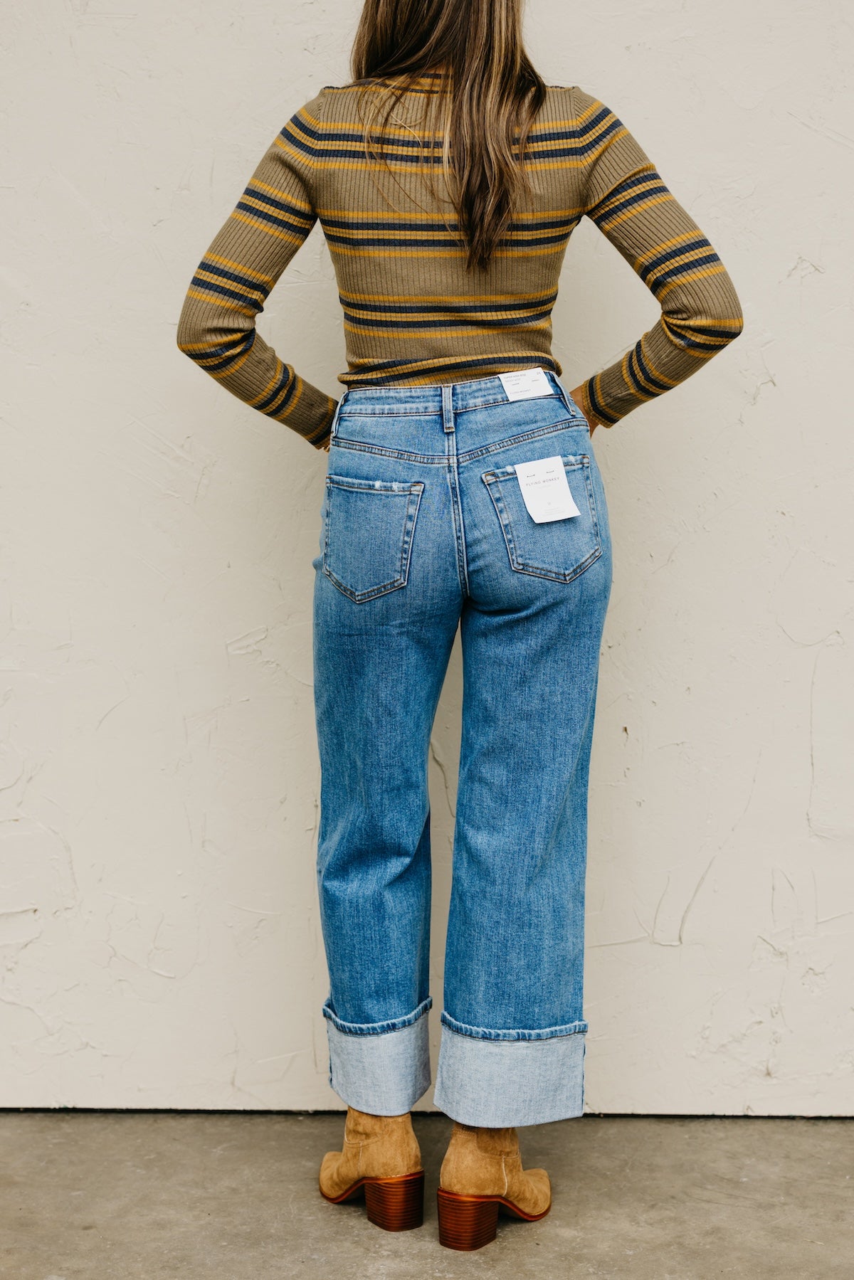 Flying Monkey | The Joysome Baggy Wide Leg Cuffed Denim