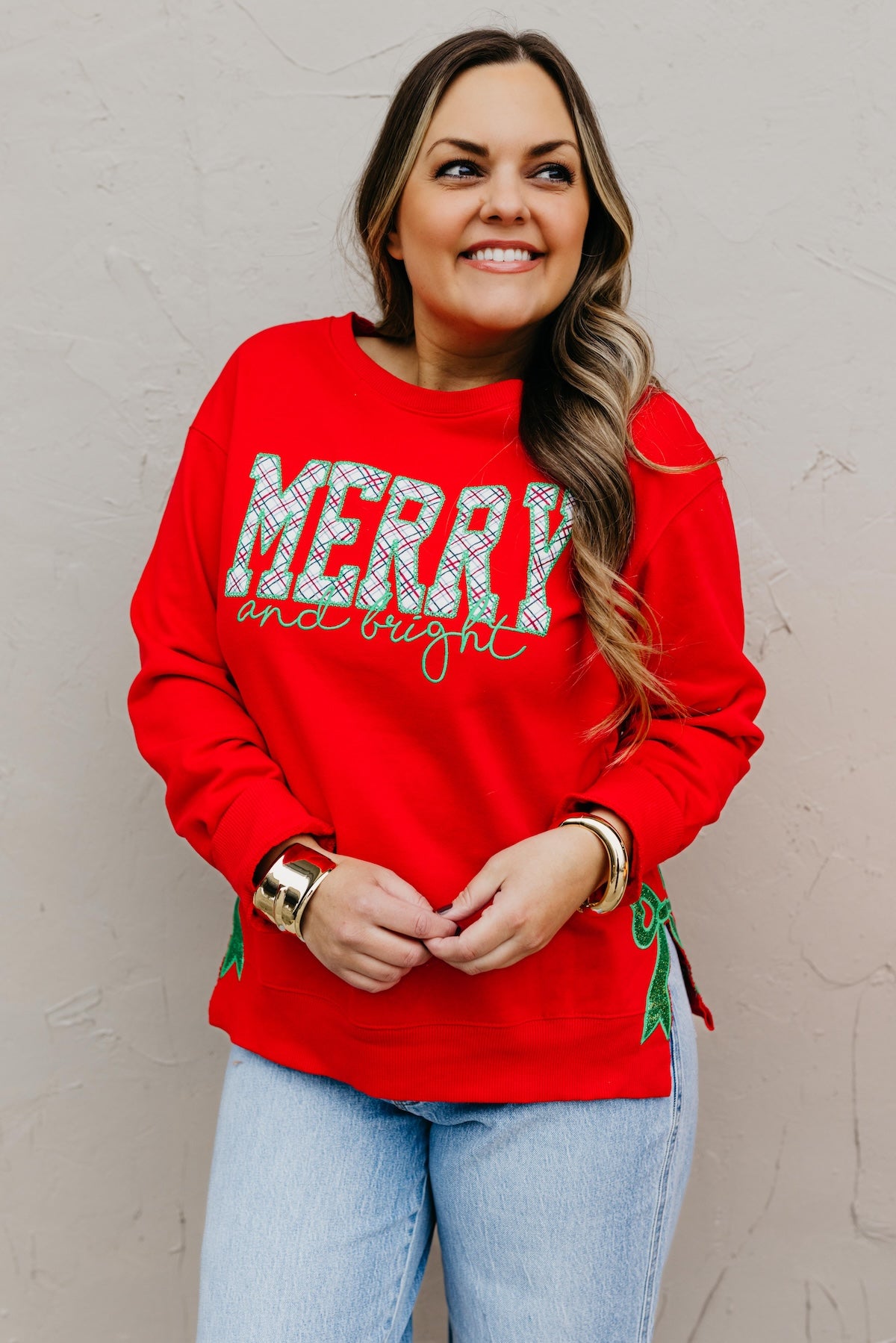 The Merry & Bright Embroidered Sweatshirt