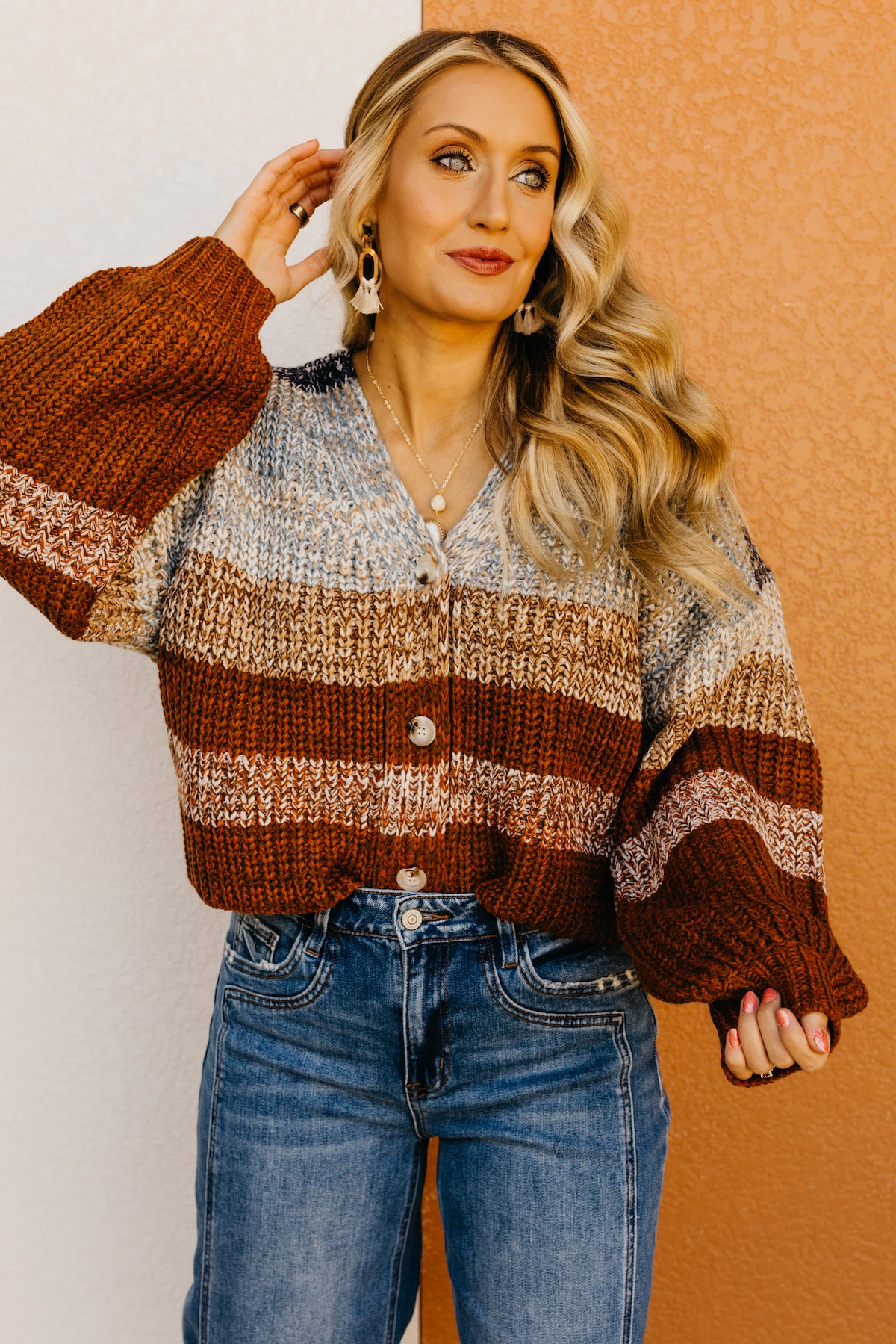 The Samantha Color Block Stripe Cardigan