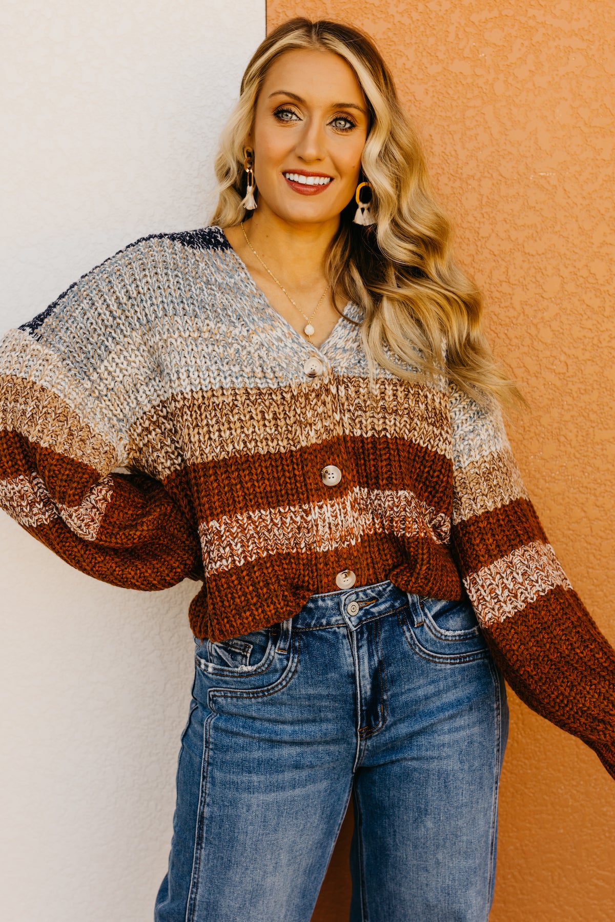 The Samantha Color Block Stripe Cardigan