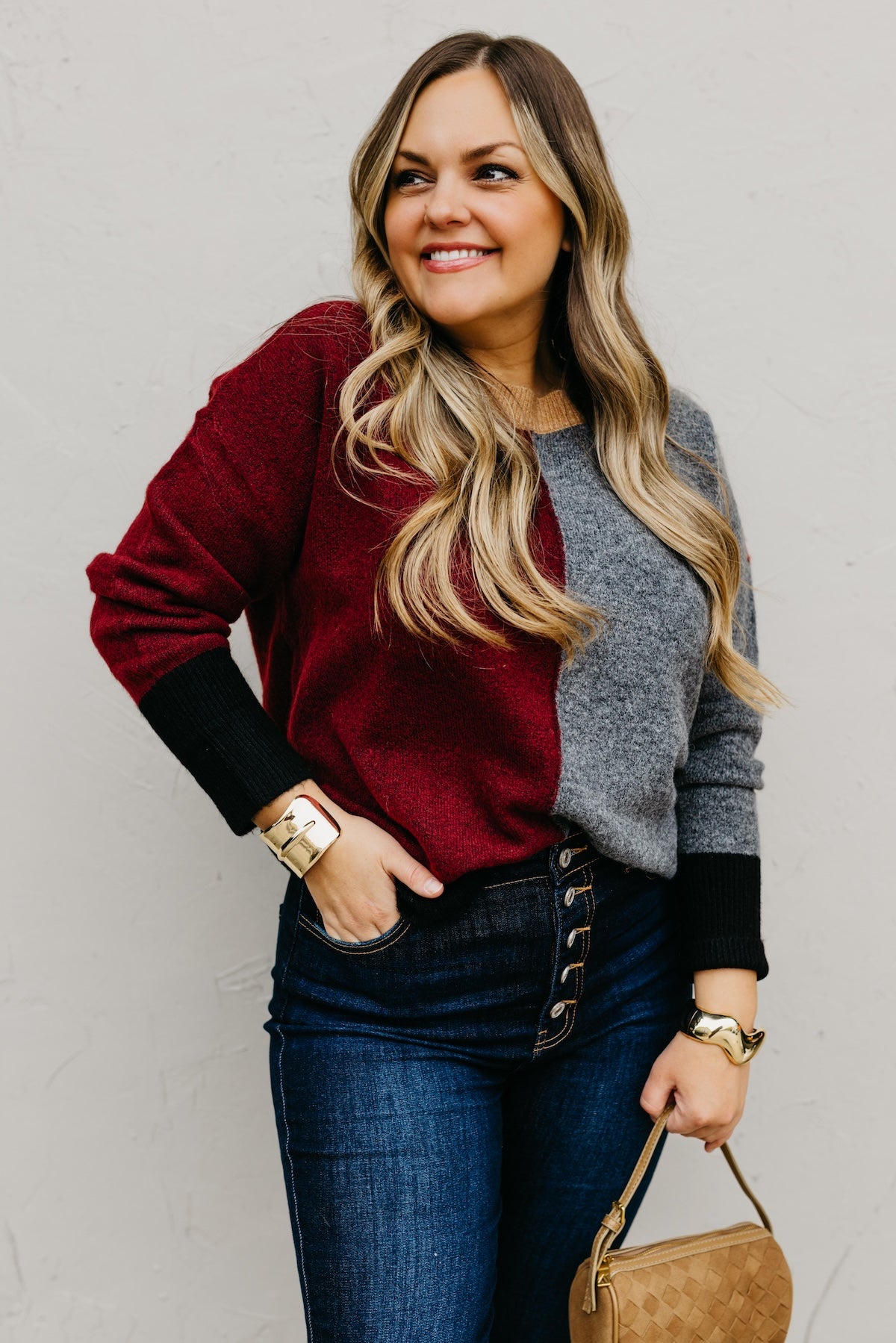 The Wendi Colorblock Knit Sweater