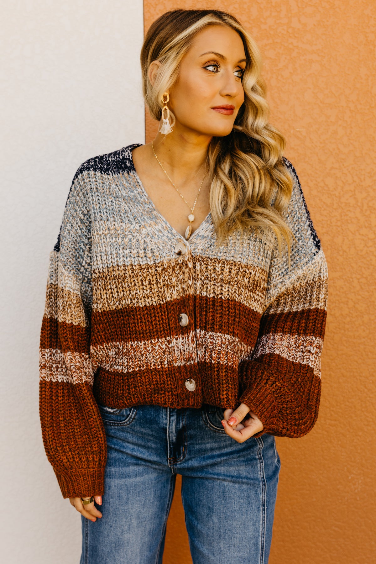 The Samantha Color Block Stripe Cardigan