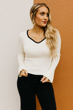 The Rogelio Contrast Bell Sweater