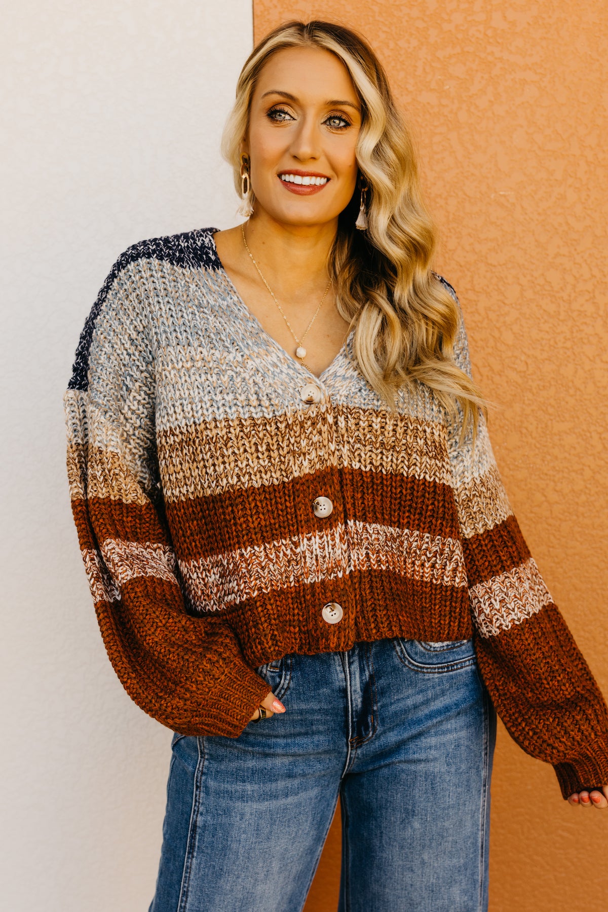 The Samantha Color Block Stripe Cardigan